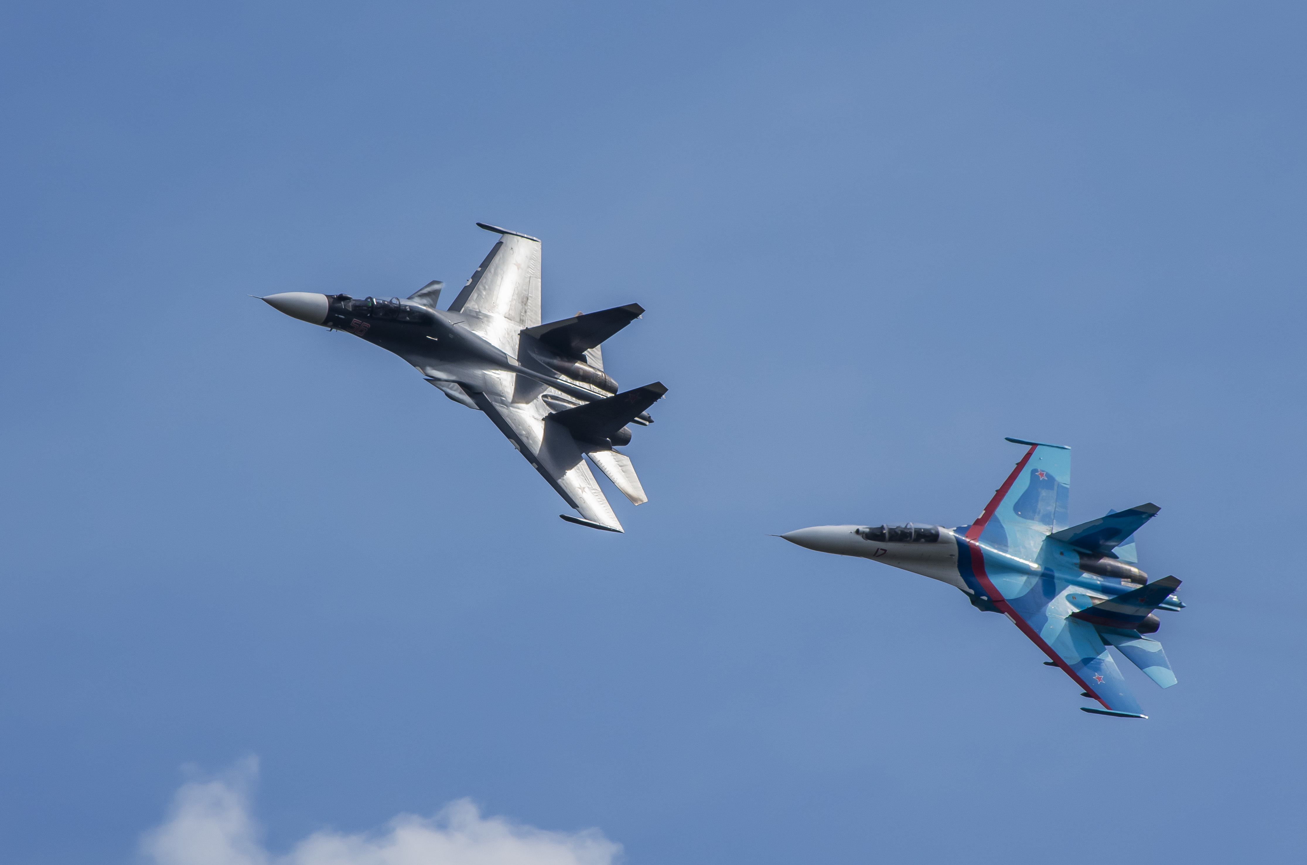 fighters, 4K, flight, Su-30, Su-27, HD Wallpaper