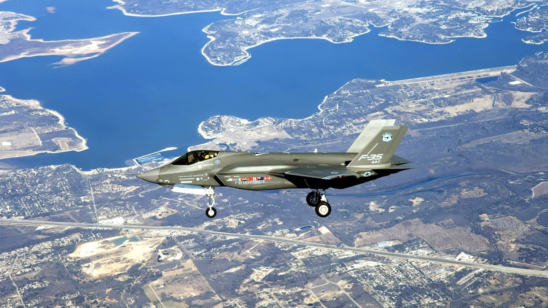 military aircraft, airplane, jets, 1080P, military, Lockheed Martin F-35 Lightning II, sky, aircraft, HD Wallpaper