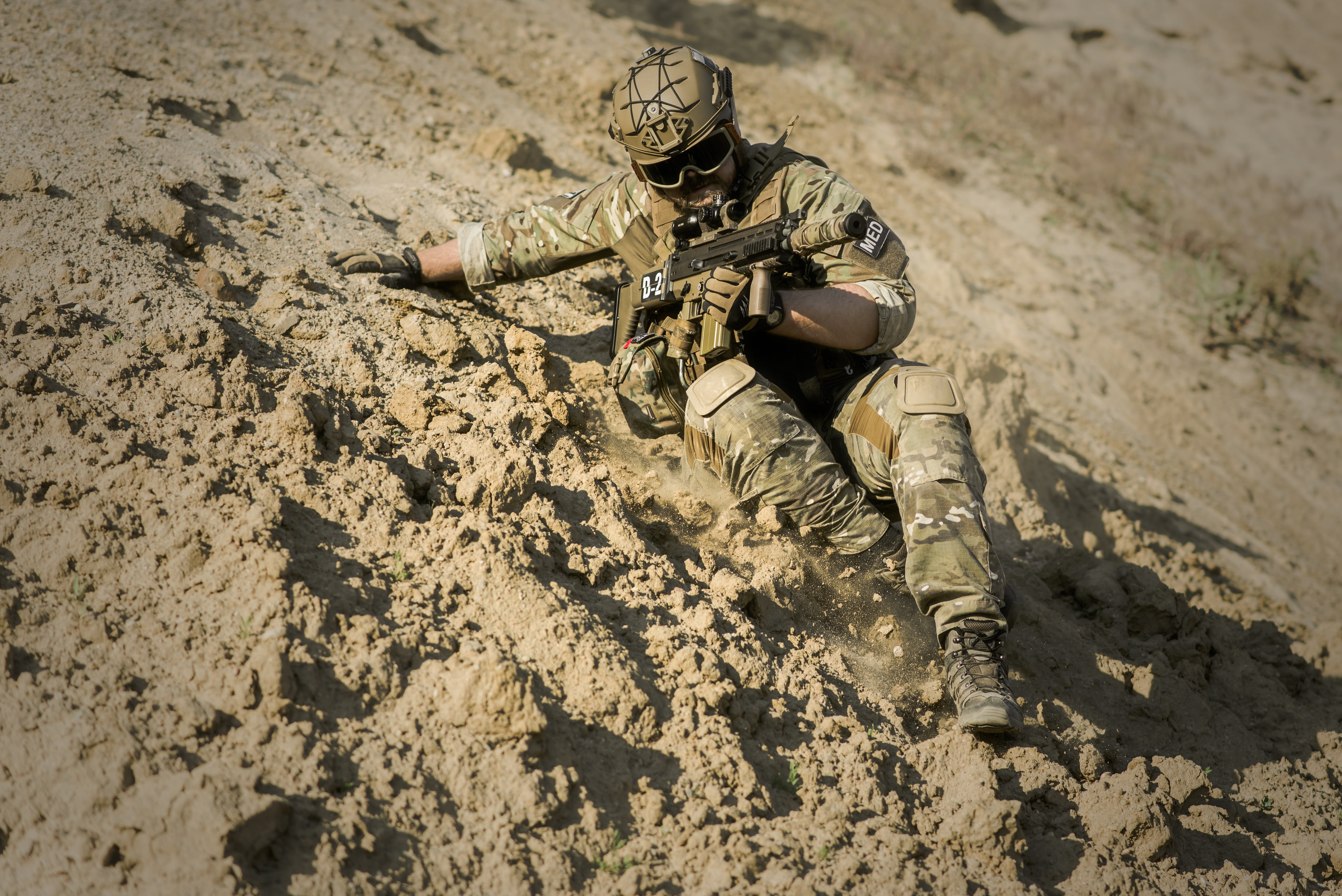 lying down, guns, fighting, one person, activity, armed forces, team, extreme, sport, government, dom, action, asg, uniform, outdoor, weapon, camouflage clothing, HD Wallpaper
