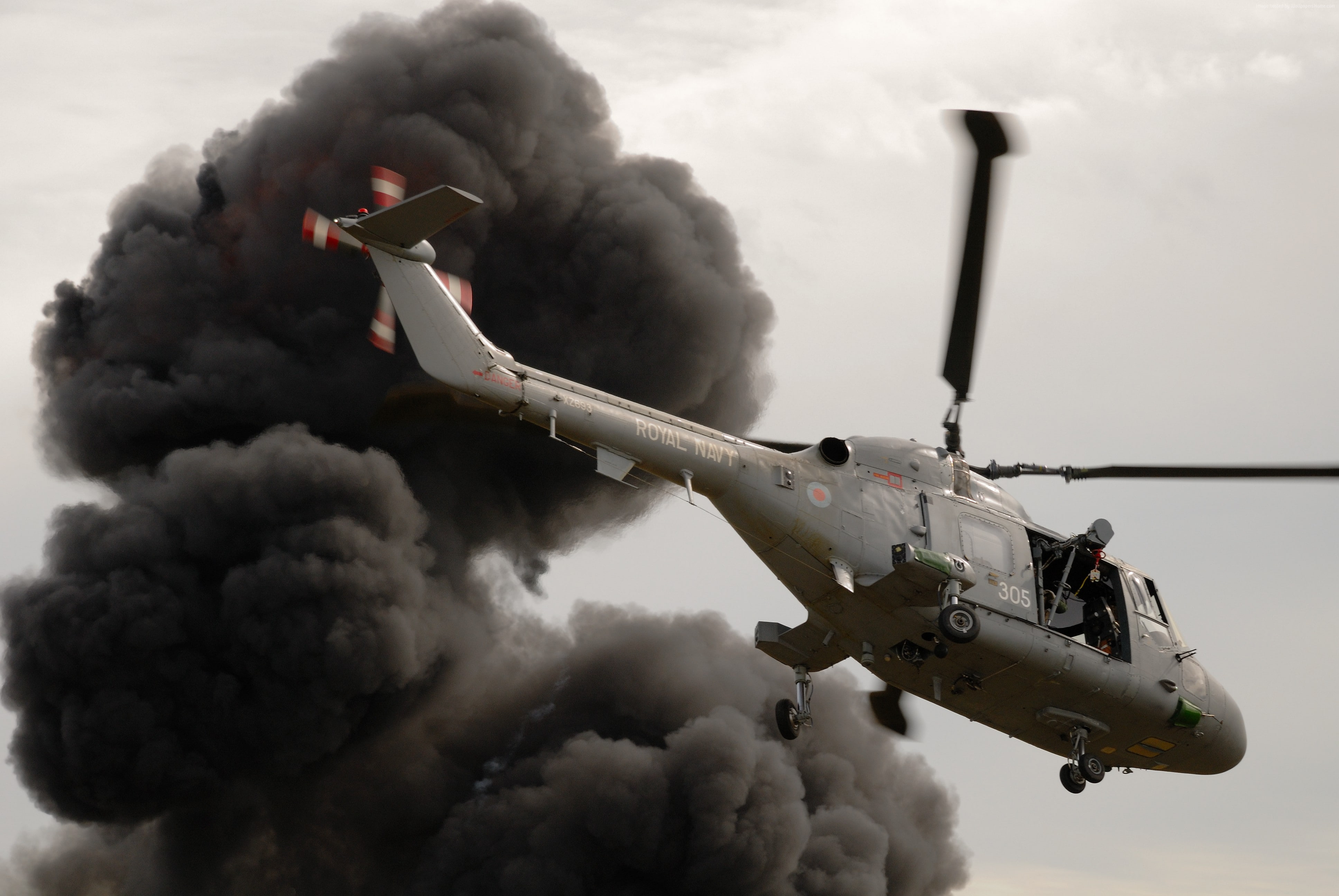 nature, armed forces, cloud - sky, Westland Lynx, motion, smoke - physical structure, military, transportation, mid-air, plane, explosive, mode of transportation, HD Wallpaper