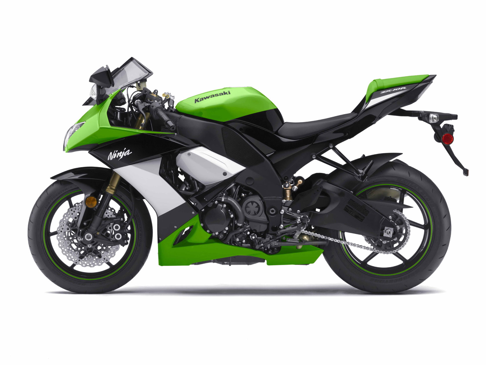 720P, green, black, 2009, kawasaki, zx, r, ninja, HD Wallpaper