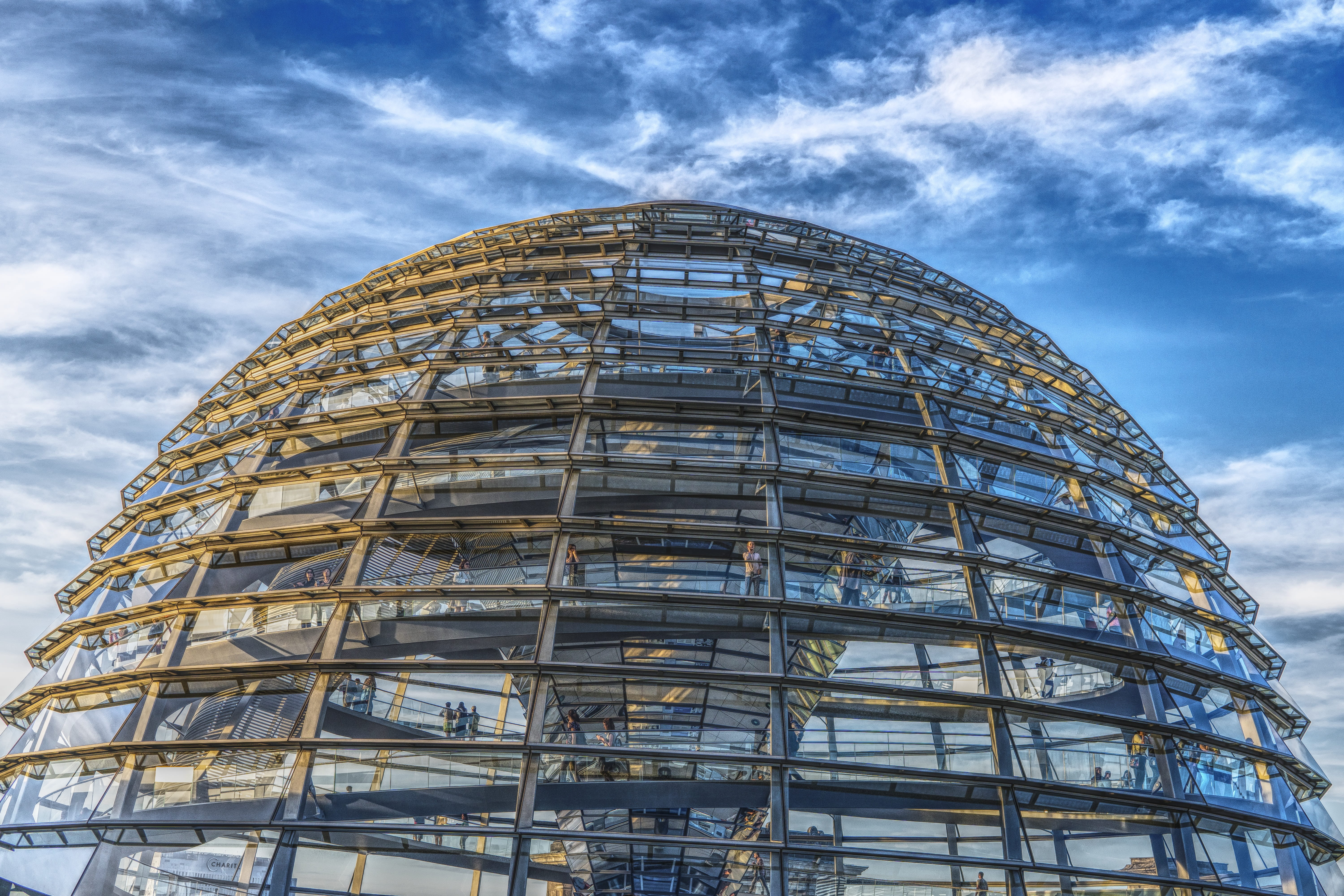policy, sky, roof, government buildings, skyscraper, berlin government, architecture, no people, day, berlin, columnar, clouds, outdoors, office, building, HD Wallpaper