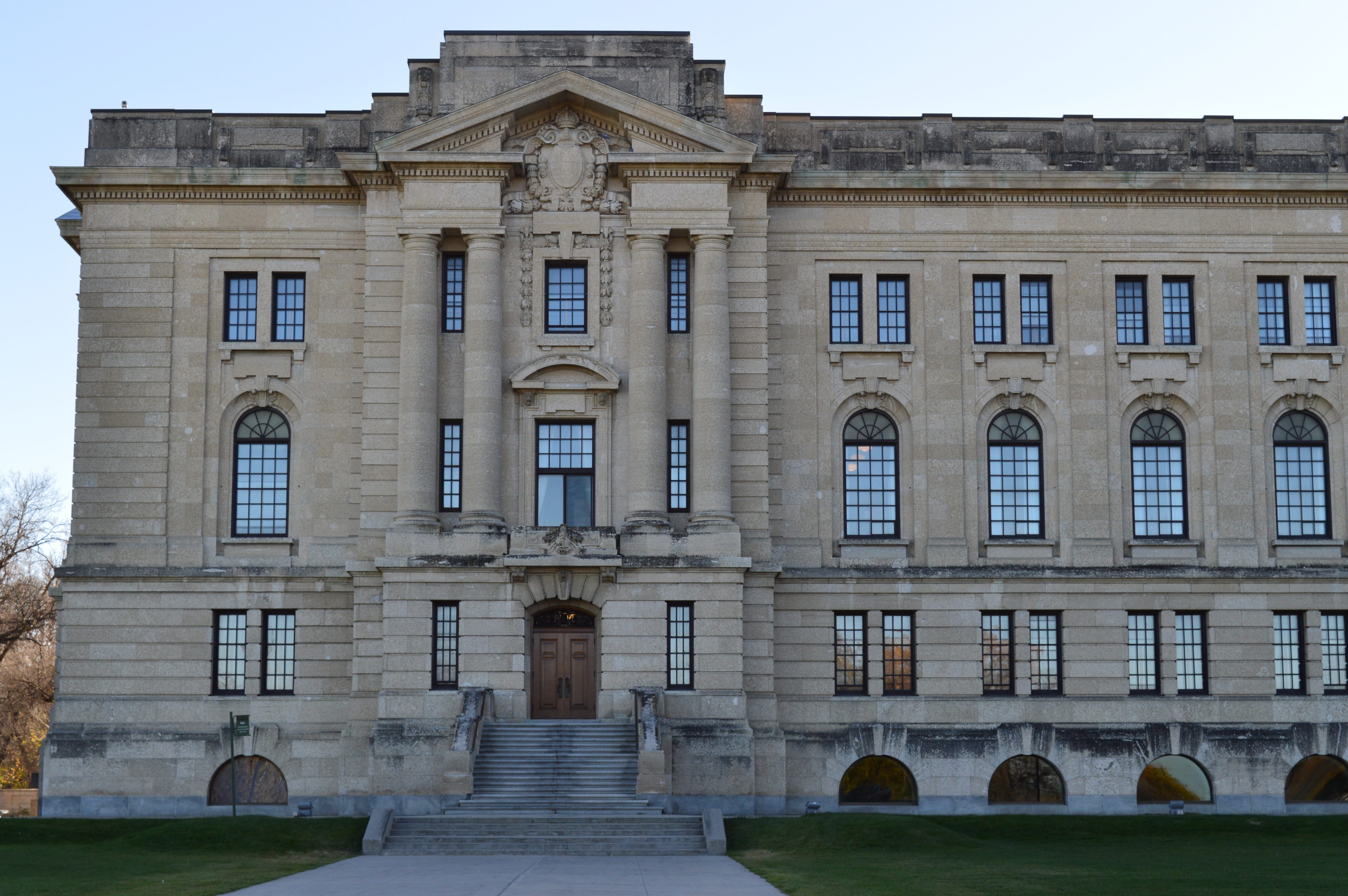 staircase, nature, canadian, window, the past, sky, entrance, historical, politics, legislature, government building, provincial, architectural column, HD Wallpaper