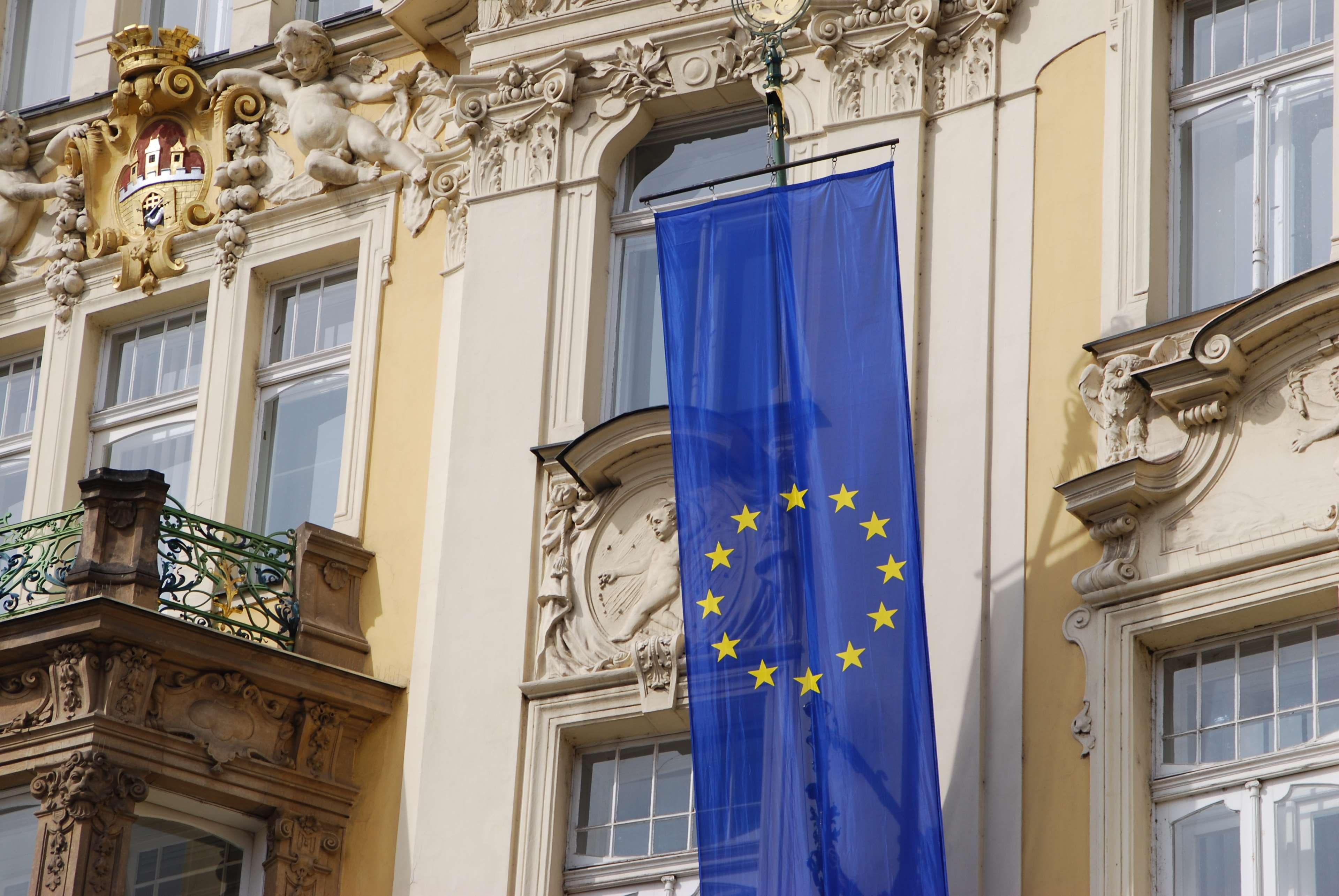 built structure, building exterior, architecture, community, blue, czech republic, history, travel destinations, european union, patriotism, city, prague, HD Wallpaper