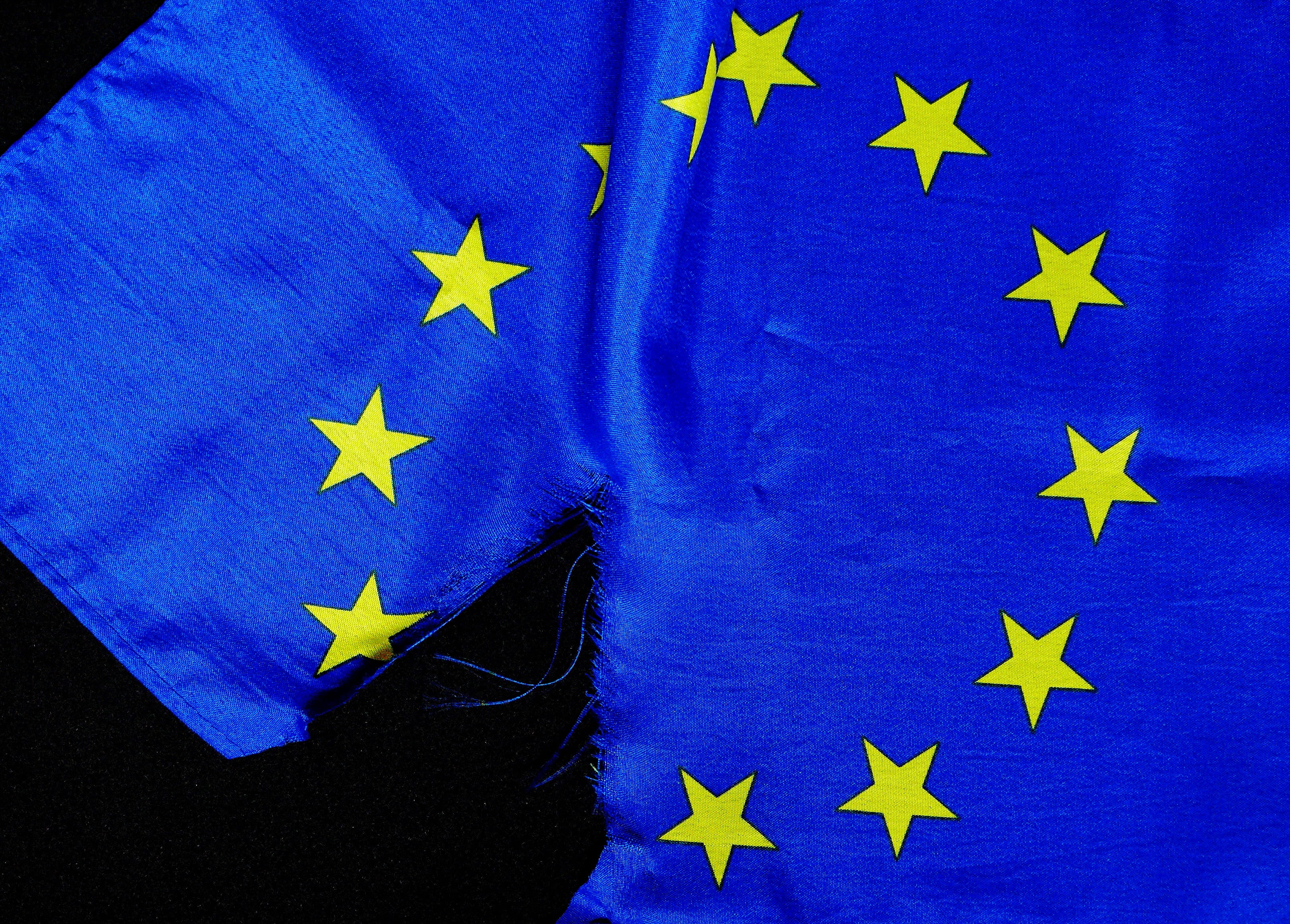 european union, white color, Flag, characters, close-up, point, eu, yellow, Euro, full frame, patriotism, breaking, shape, abyss, brexit, indoors, textile, HD Wallpaper