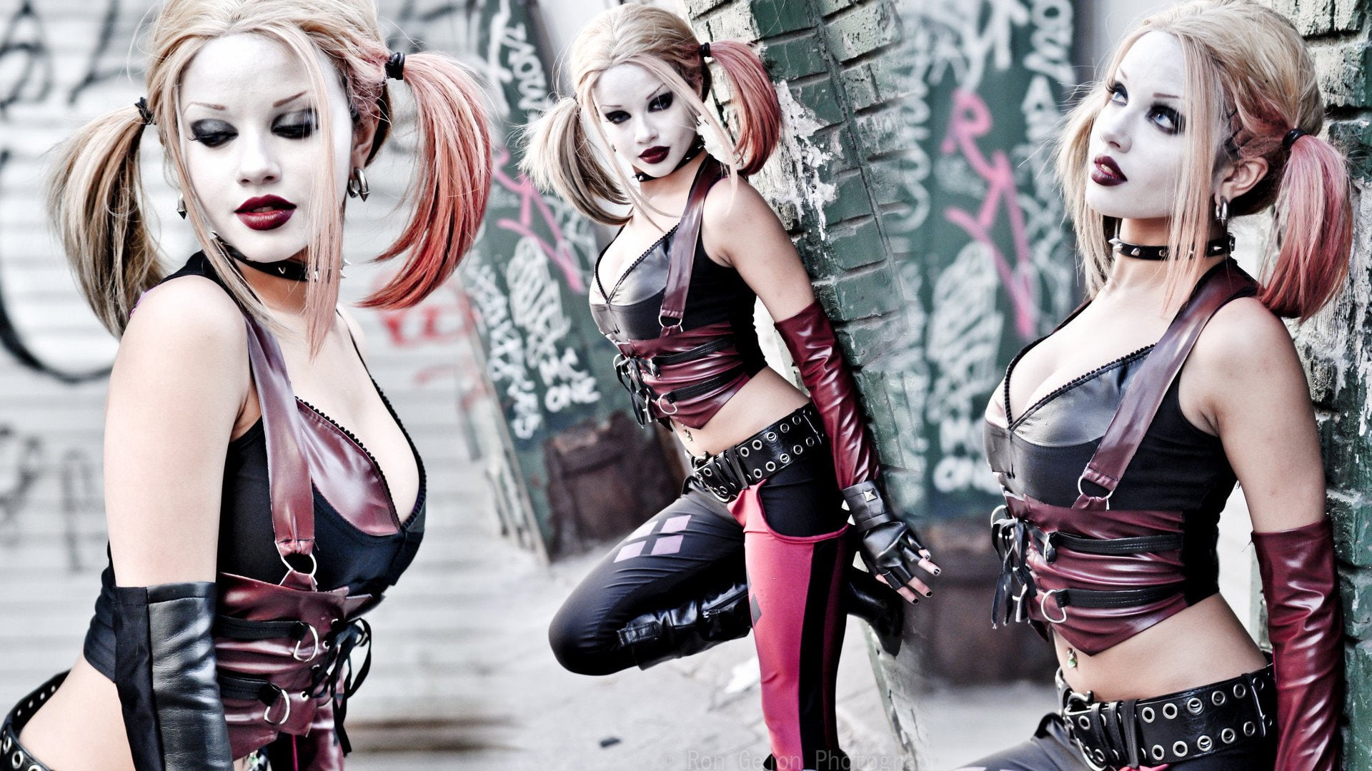 d c, 1080P, batman, quinn, harley, cosplay, HD Wallpaper