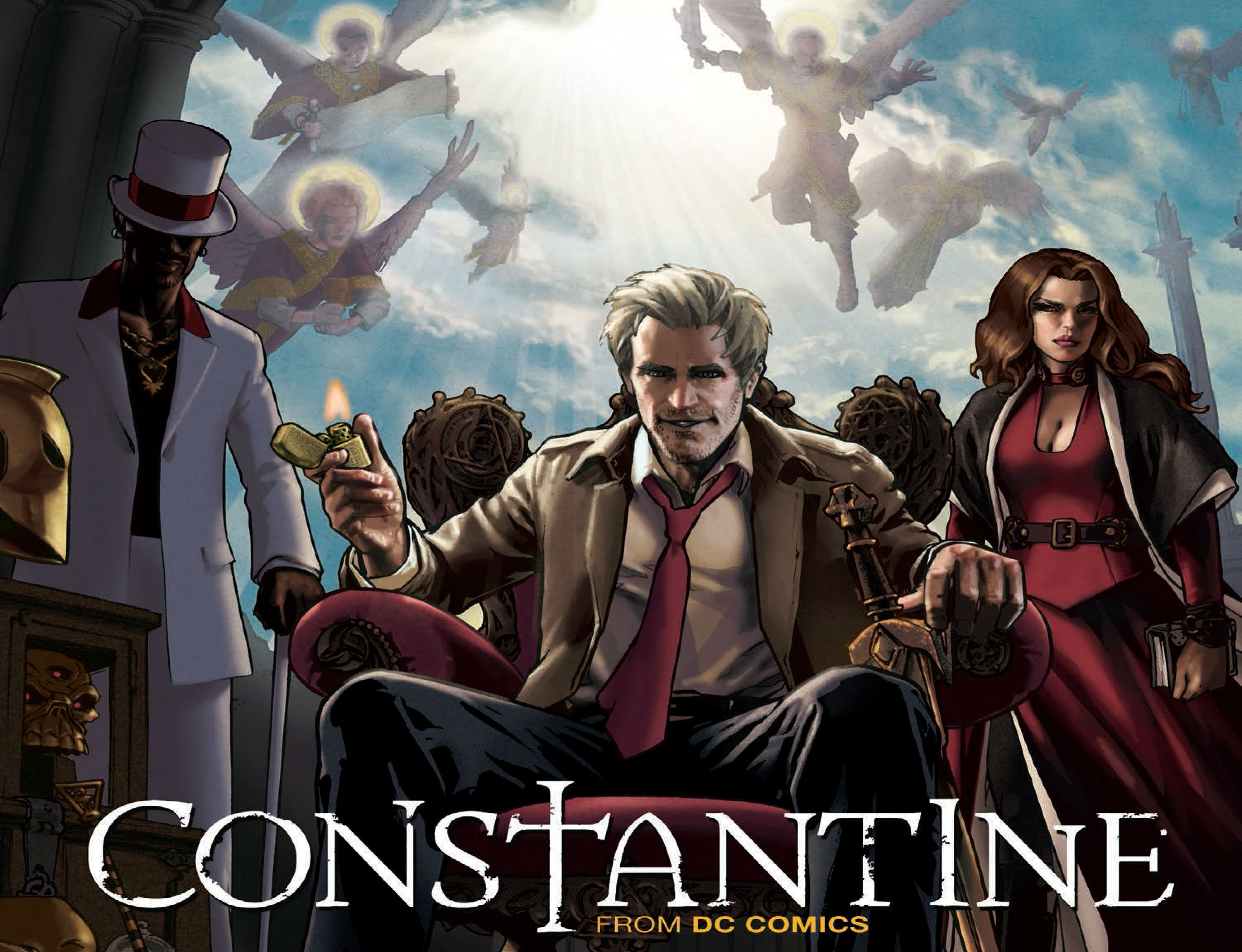 series, horror, 1constantine, drama, supernatural, dc-comics, poster, occult, constantine, d-c, comics, fantas, 2K, HD Wallpaper