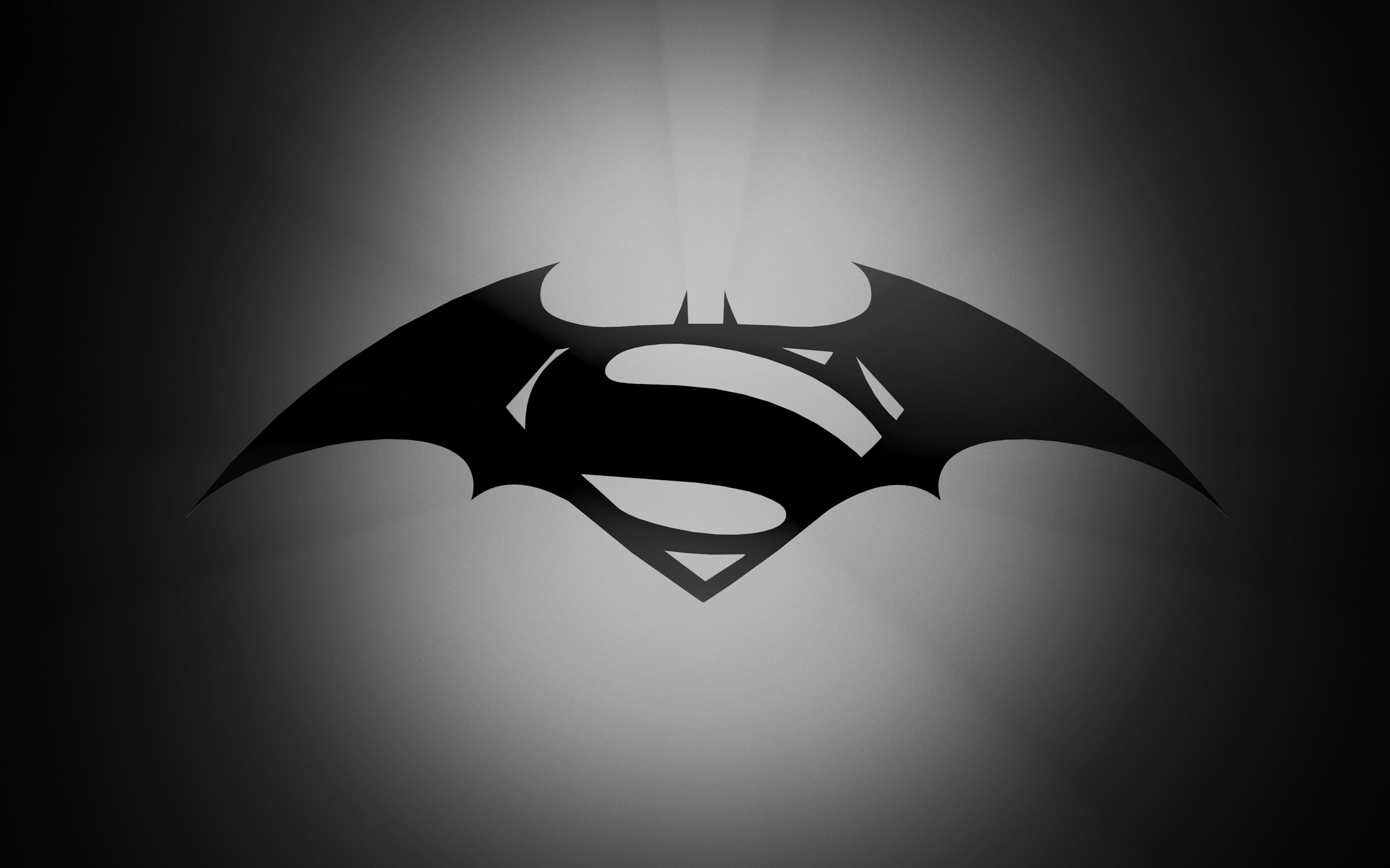 2K, superman, grey, batman, logo, gray, d c, HD Wallpaper