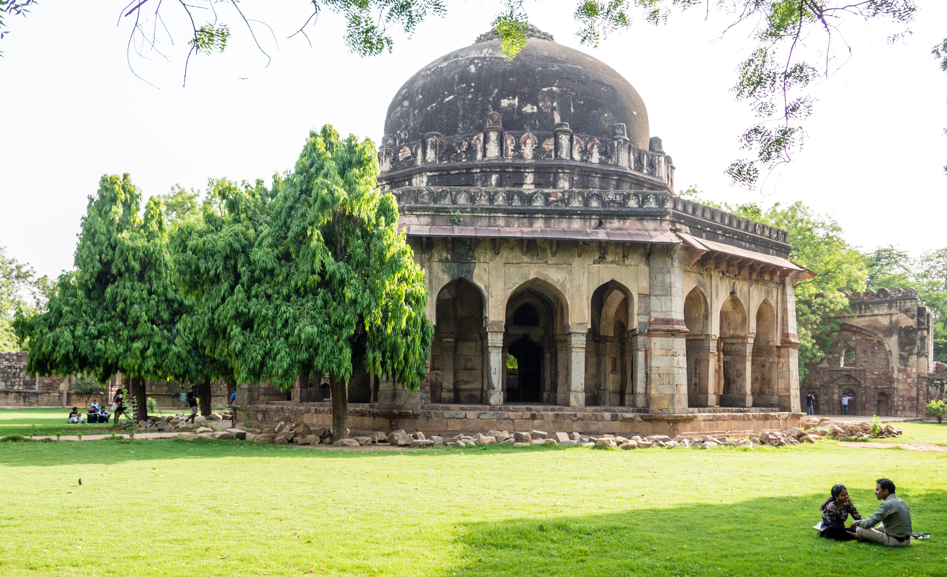 tourism, incidental people, travel destinations, 4K, architecture, green color, plant, group of people, new delhi, nature, ancient, building exterior, HD Wallpaper
