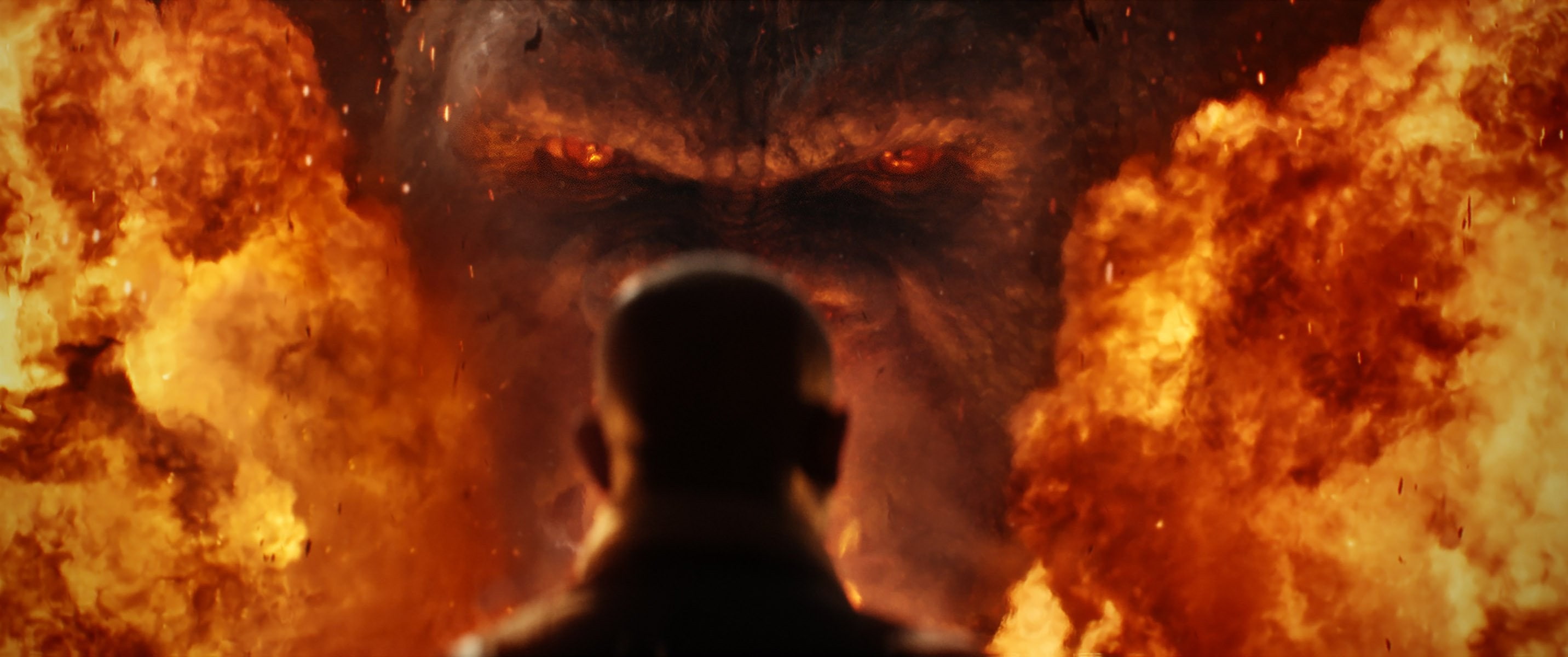 communication, silhouette, fire, 2K, orange color, nature, adult, kong skull island, heat - temperature, sign, night, risk, burning, flame, rear view, HD Wallpaper