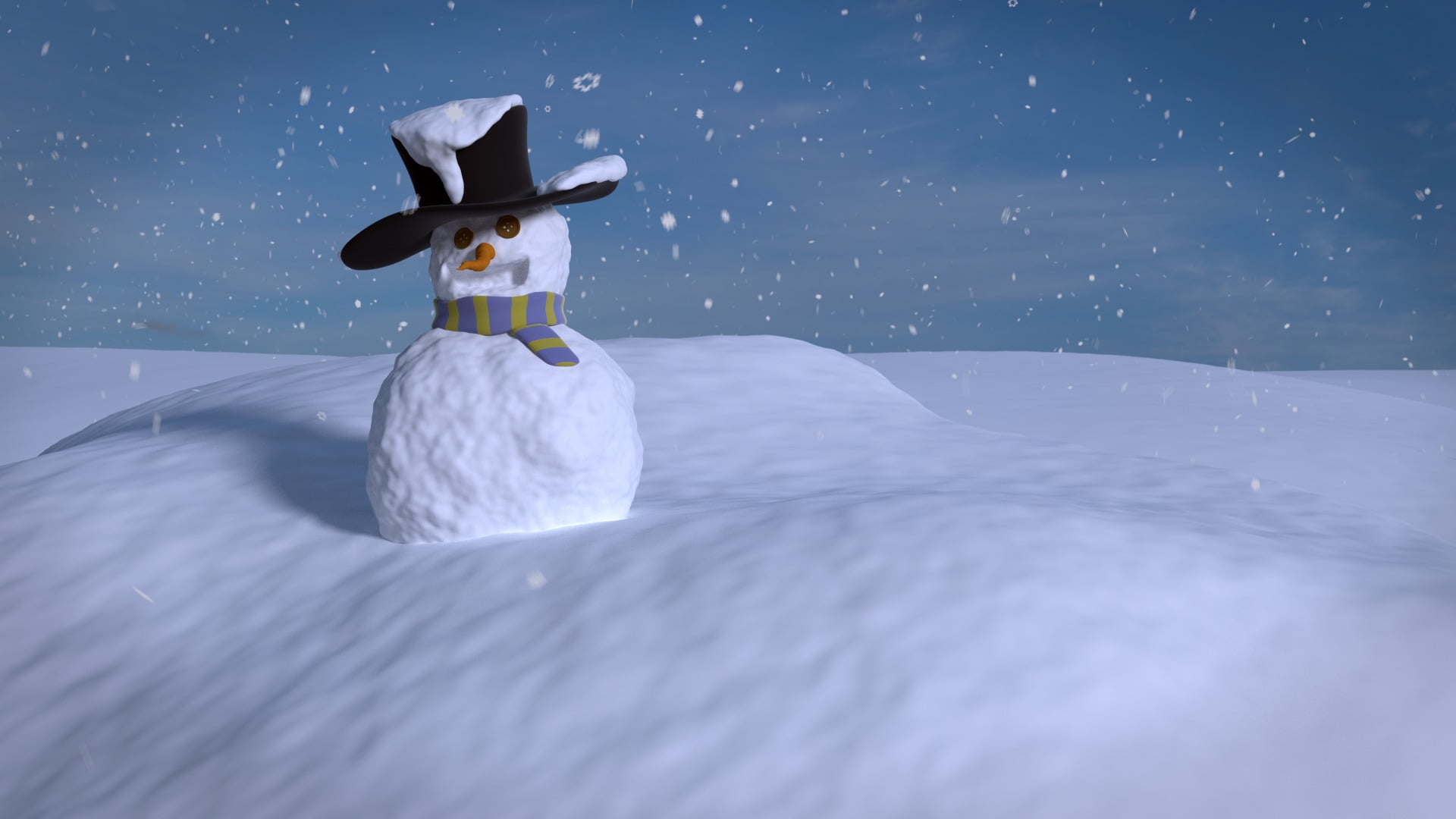 one animal, beauty in nature, figurine, representation, Blender, 1080P, nature, snow, animal themes, animal representation, cold temperature, winter, snowing, HD Wallpaper