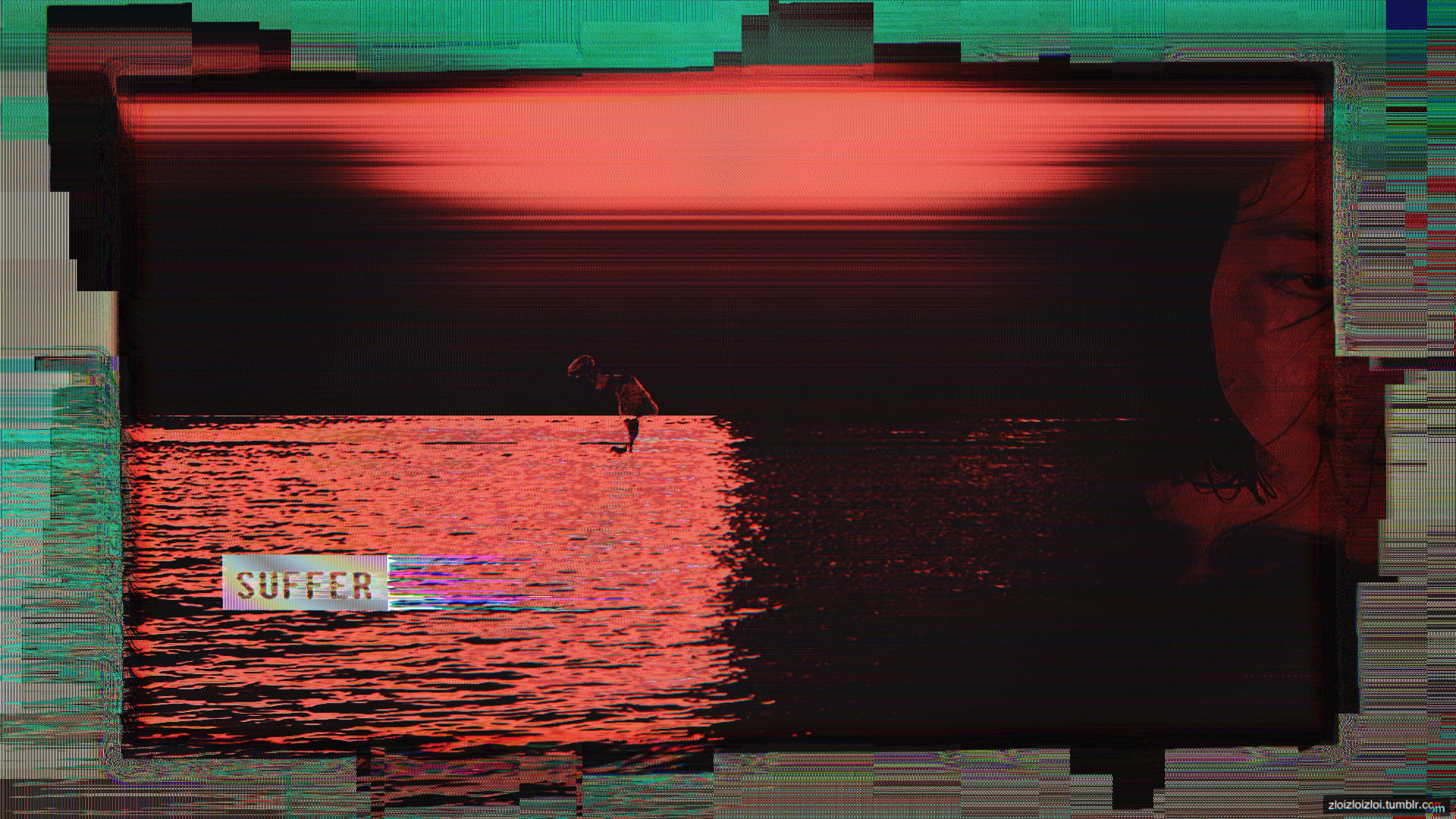glitch Art, 1080P, red, abstract, Webpunk, digital art, HD Wallpaper
