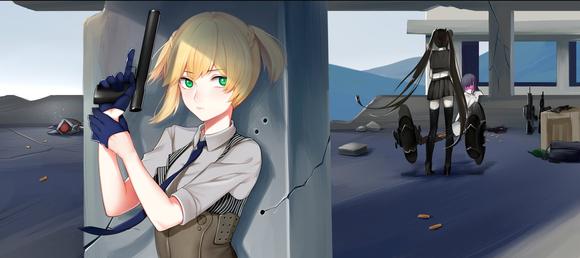 1080P, Girls Frontline, Welrod MK II (Girls Frontline), Ouroboros (Girls Frontline), Video Game, HD Wallpaper