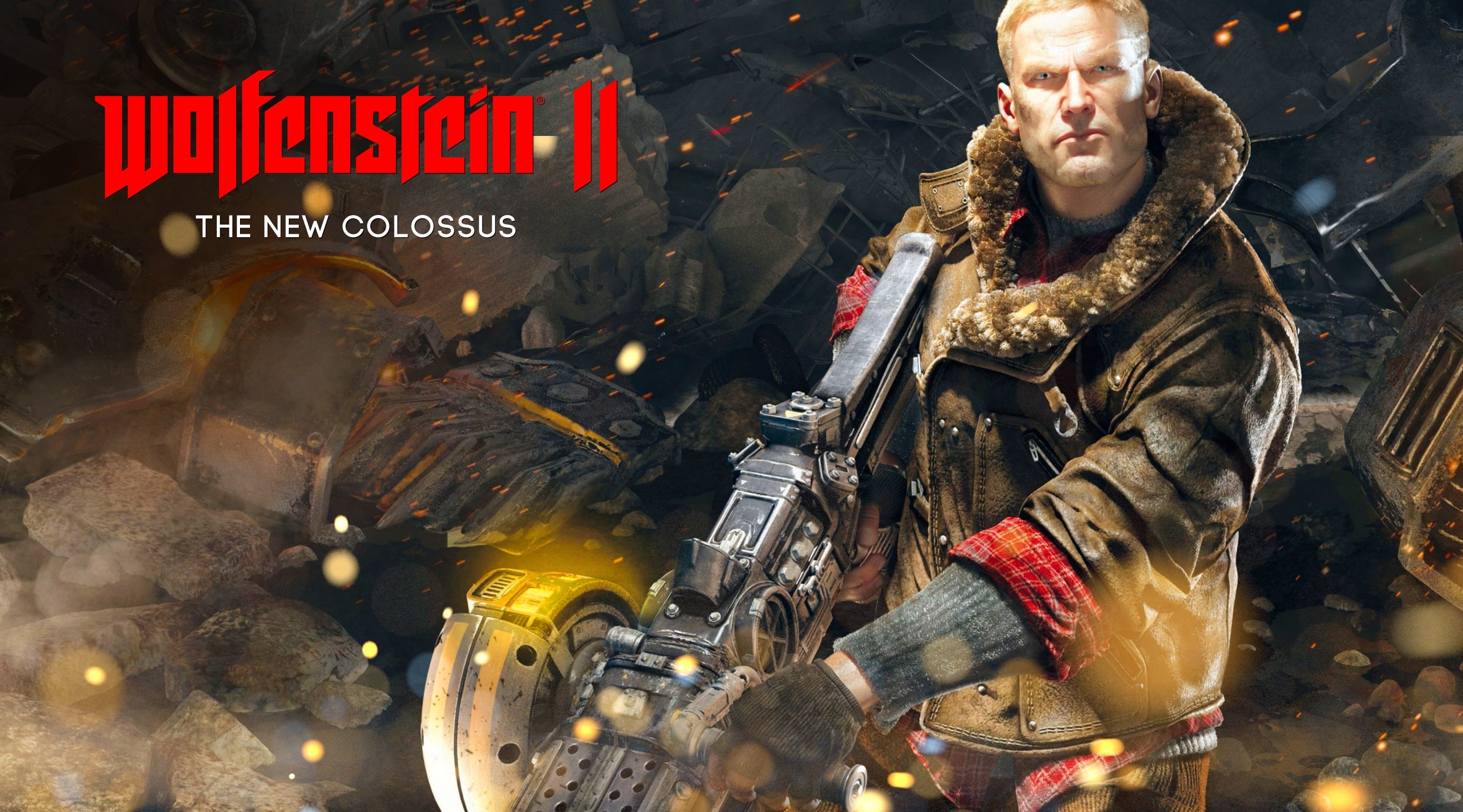 men, Other Games, males, Wolfenstein, mid adult men, 4K, waist up, sign, young adult, social issues, government, text, people, western script, communication, HD Wallpaper
