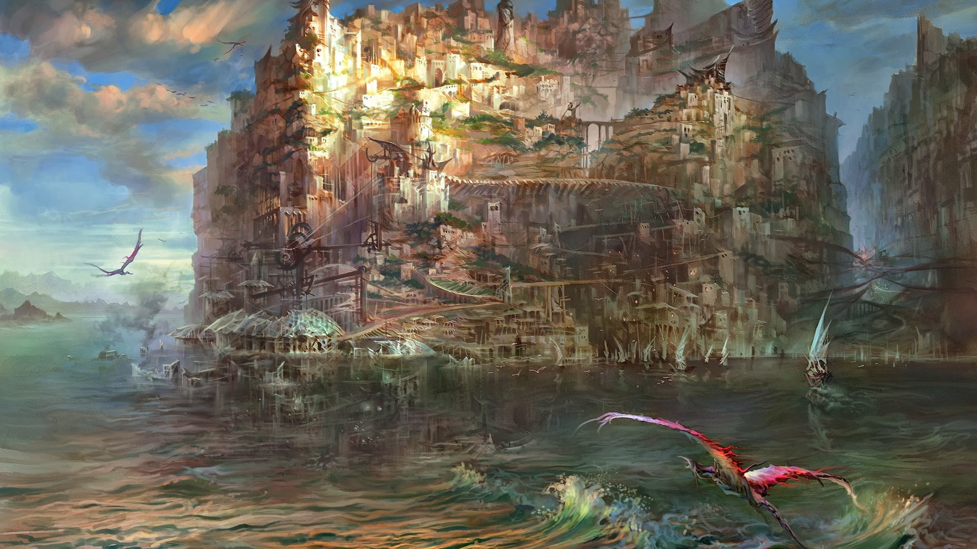 fantasy art, artwork, video games, Torment: Tides of Numenera, 1080P, HD Wallpaper