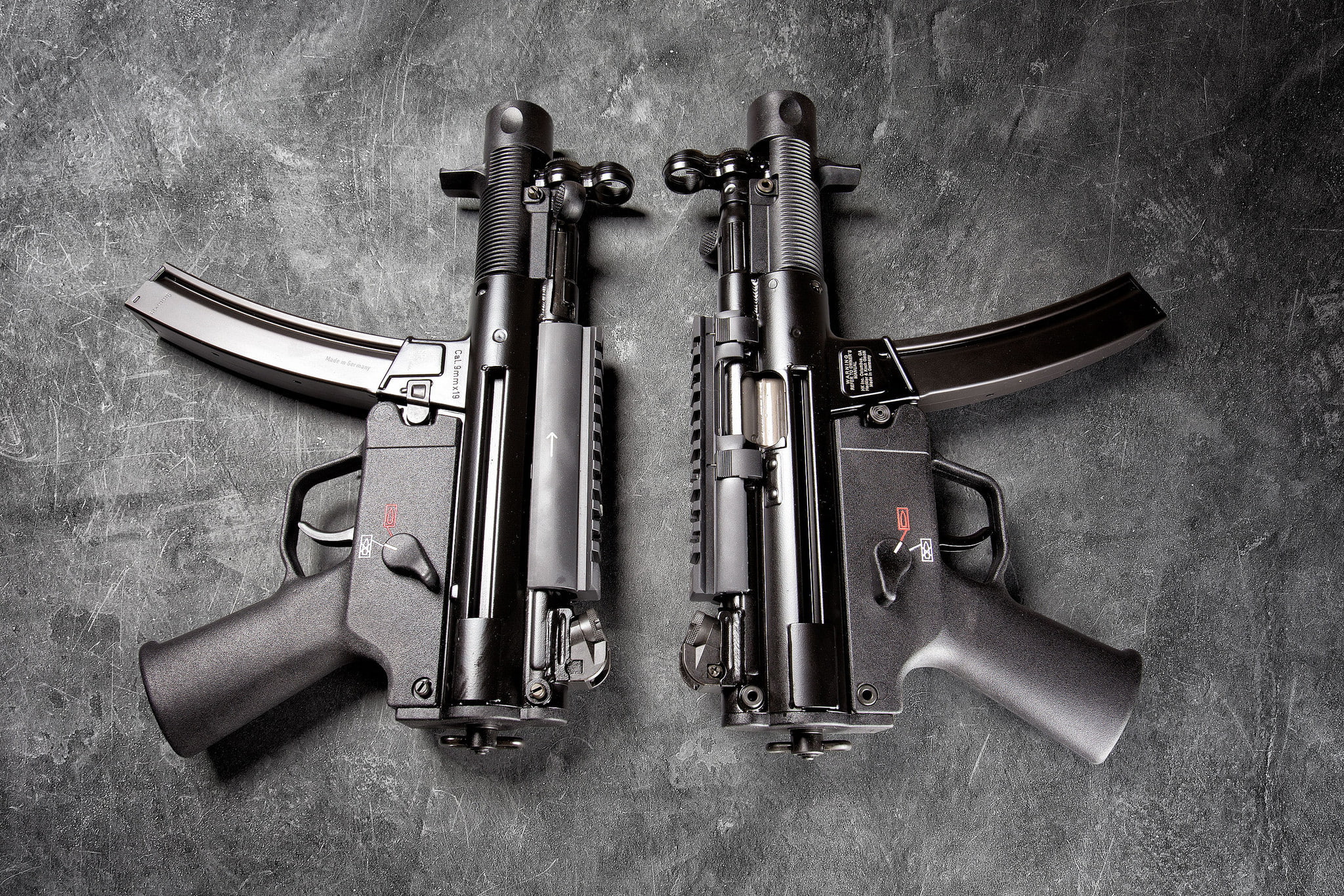 The gun, Germany, background, pair, 1080P, Heckler andamp; Koch, MP5, HD Wallpaper