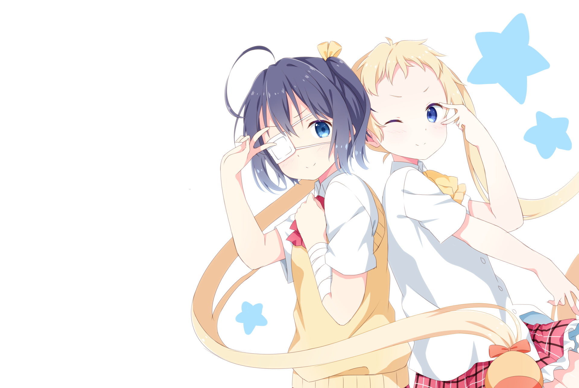 Sanae Dekomori, 1080P, Rikka Takanashi, Love, Anime, Chunibyo and Other Delusions, HD Wallpaper