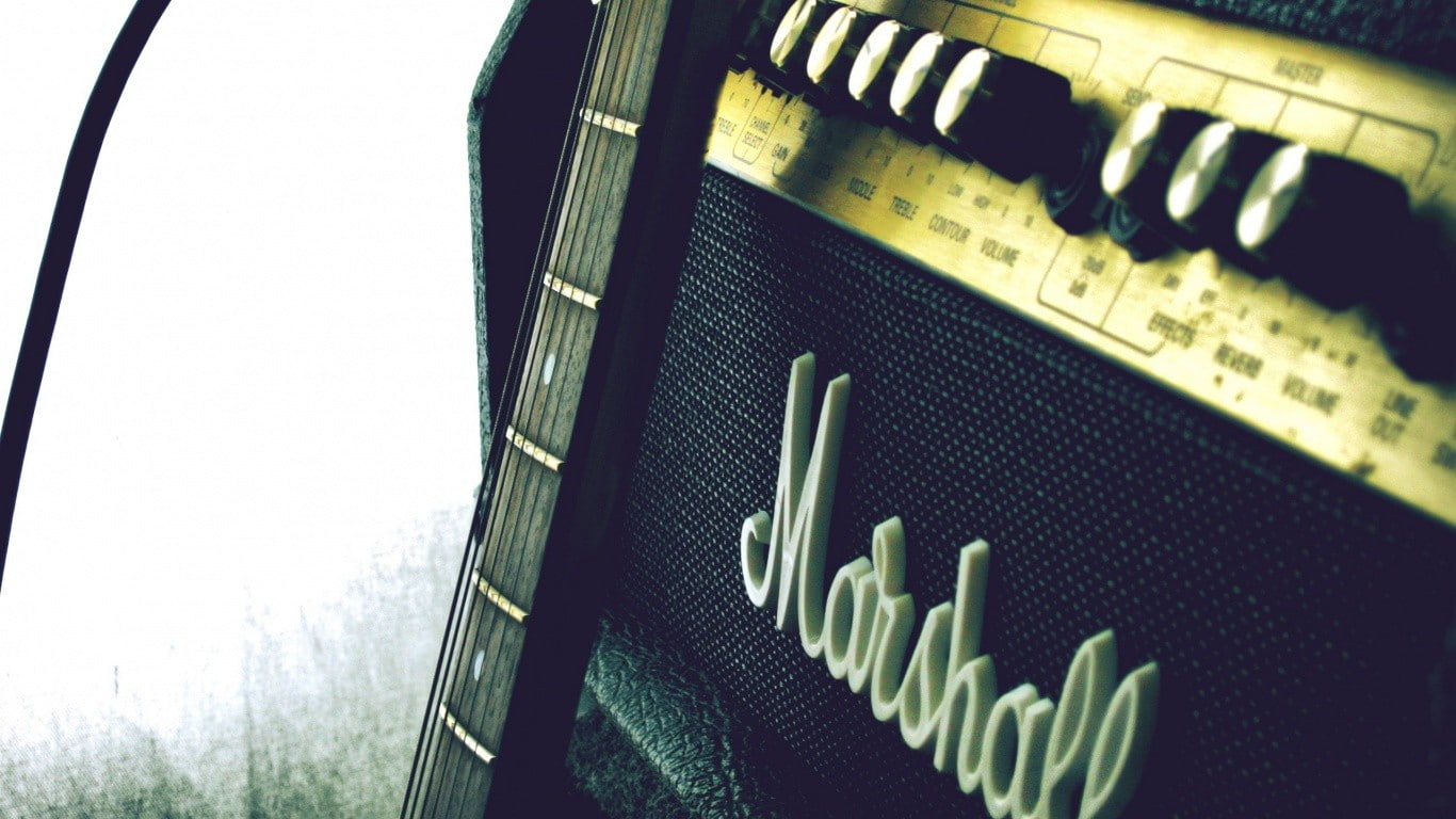amplifier, marshall, black, guitar, machine, closeup, 720P, HD Wallpaper