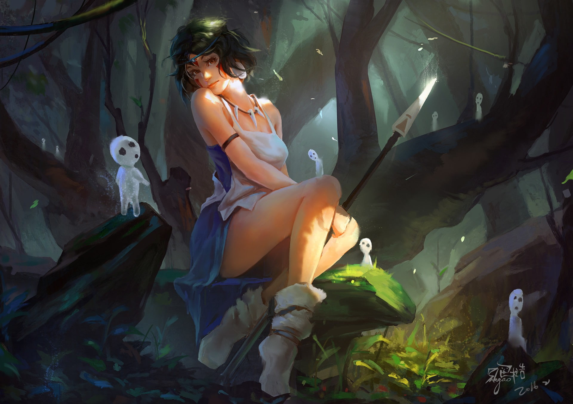 hd, 1080P, anime, 1920x1356 px, art, px, fantasy, mononoke, x, fantasy art, catoon, Princess Mononoke, princess, HD Wallpaper