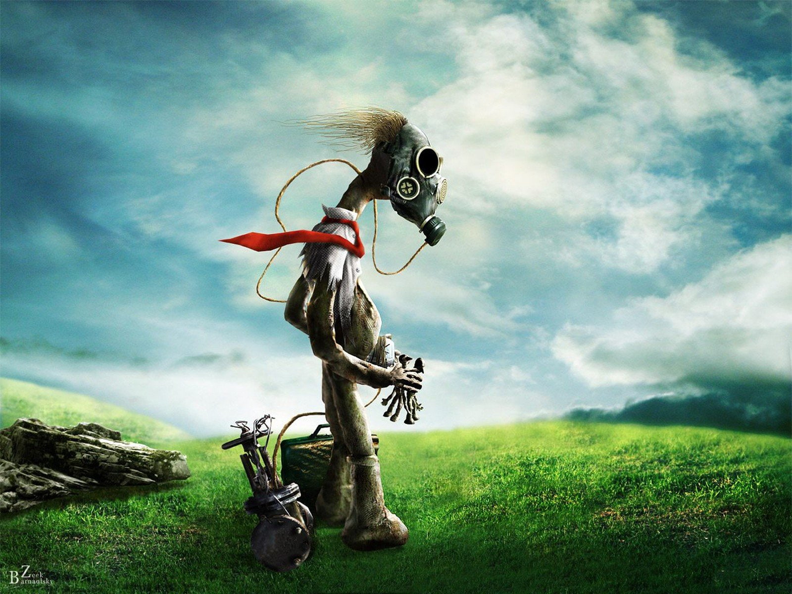 catoon, skyscapes, px, x, anime, grass, Landscapes, art, ufo, 1600x1200 px, 720P, hd, HD Wallpaper