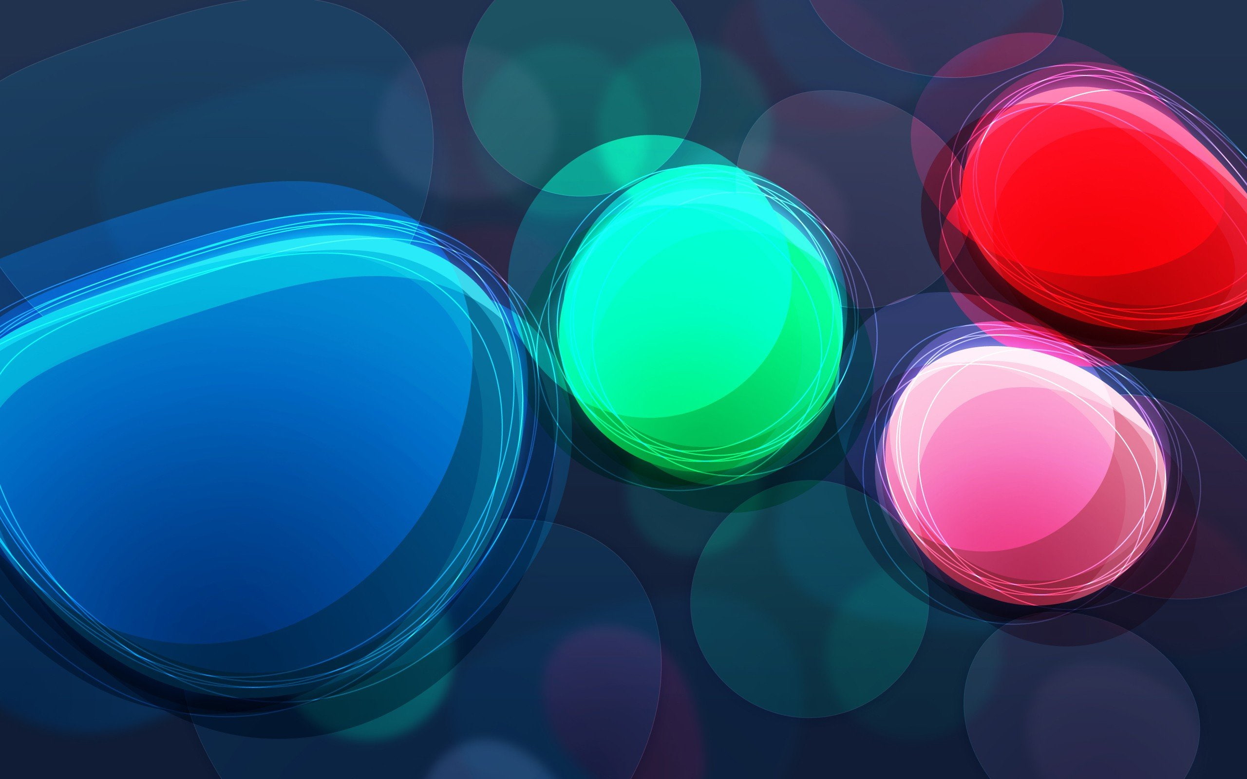 light, indoors, art, circle, 2560x1600 px, choice, blue, 2K, Abstract, digital composite, illuminated, variation, full frame, pattern, glowing, design, HD Wallpaper