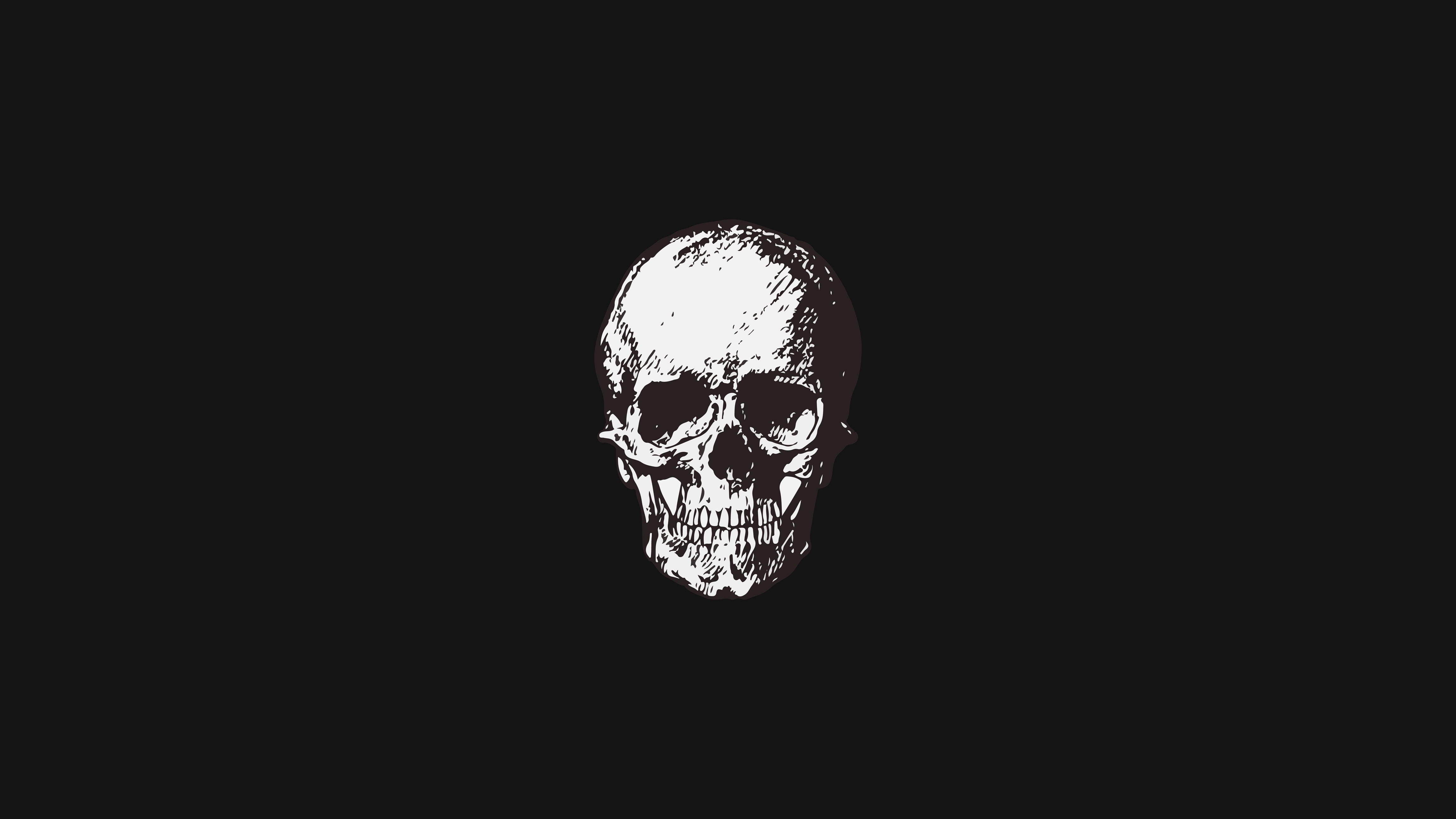 4K, sake, Black background, minimalism, skull, simple, HD Wallpaper