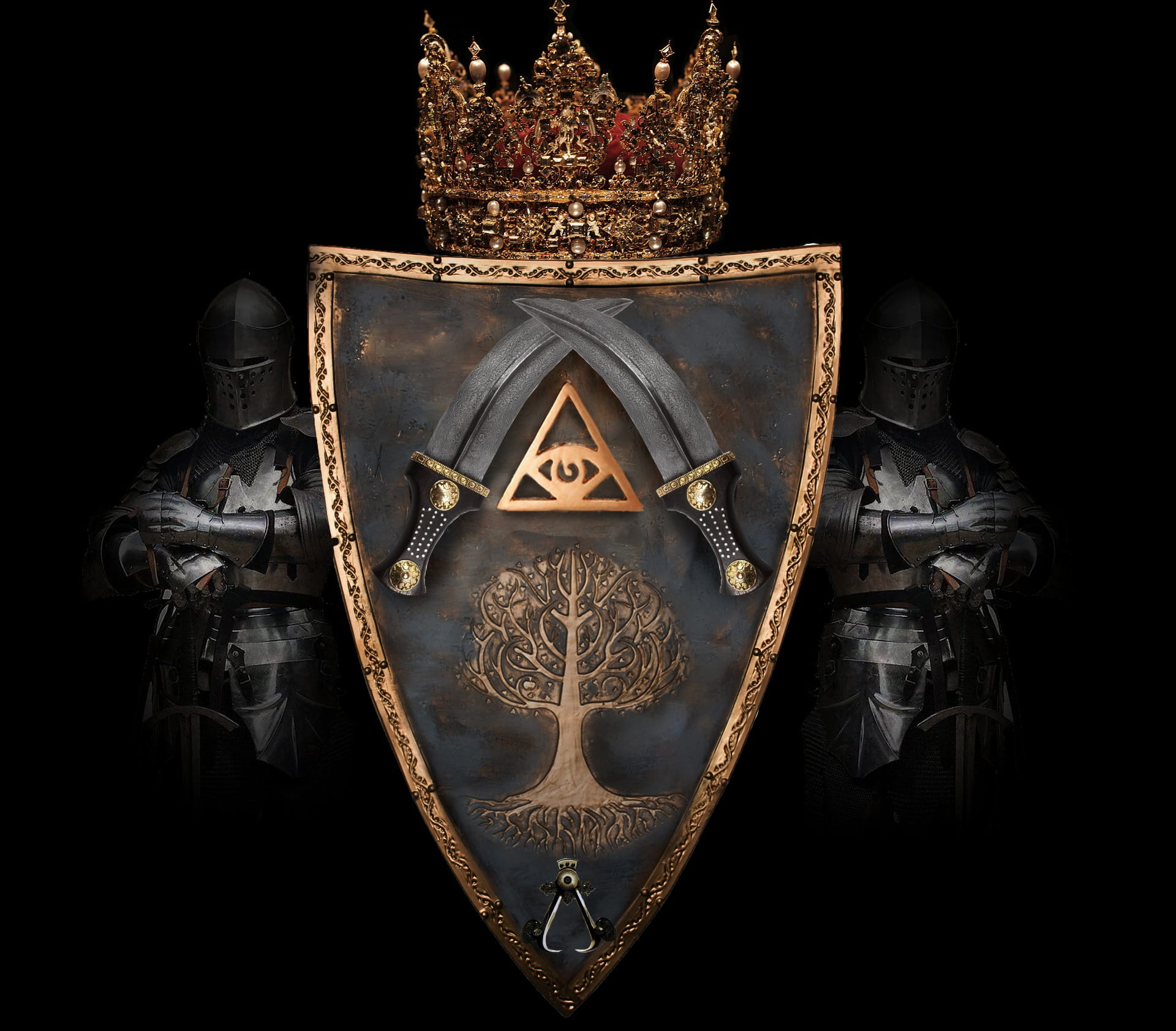 the past, antique, emblem, art and craft, night, logo, studio shot, icon, architecture, crown, crest, government, man made, human representation, indoors, HD Wallpaper