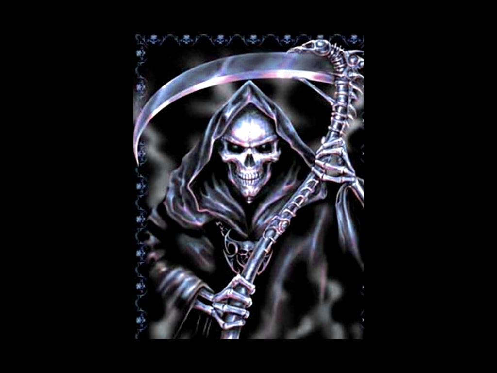 hd, art, grim reaper, reaper, grimz, 480P, grim, anime, Skulls, HD Wallpaper