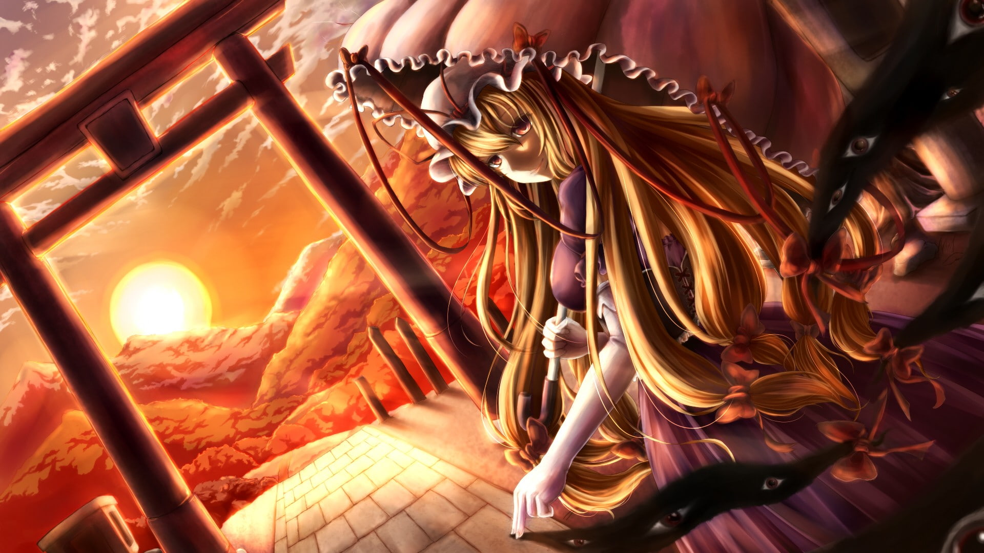 Touhou, Yakumo Yukari, 1080P, HD Wallpaper