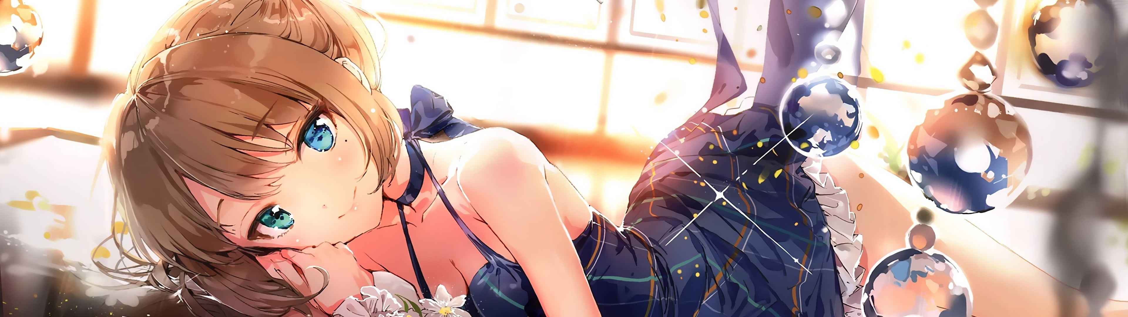 selective focus, female likeness, hairstyle, digital, looking at viewer, 4K, outdoors, idolmaster, art and craft, dress, Takagaki Kaede, retail display, HD Wallpaper