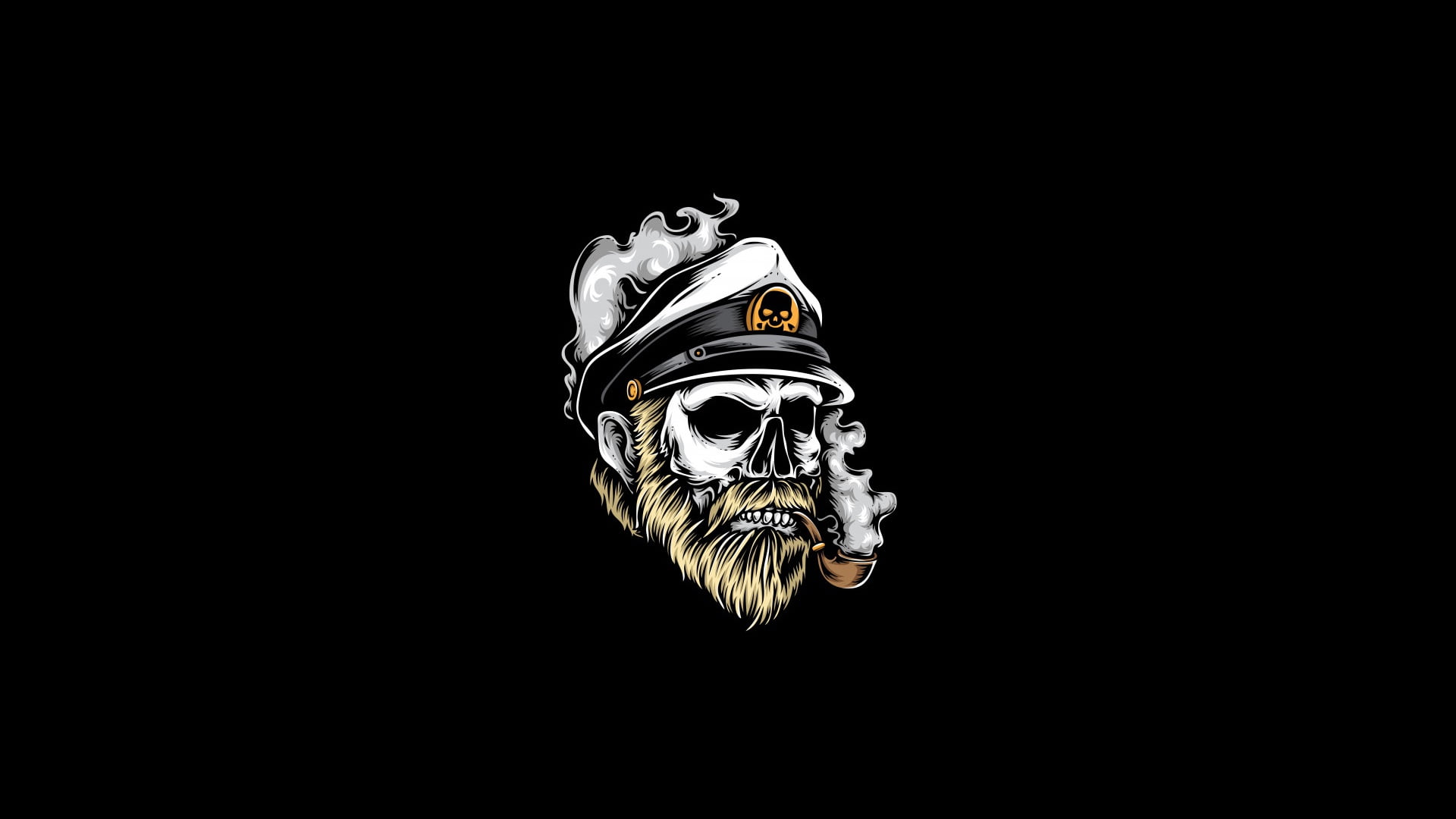 Figure, Art, Fantasy, Skull, Style, Sake, Fiction, Inksyndromeartwork, Sailor, Background, Tube, 1080P, by Inksyndromeartwork, Minimalism, HD Wallpaper