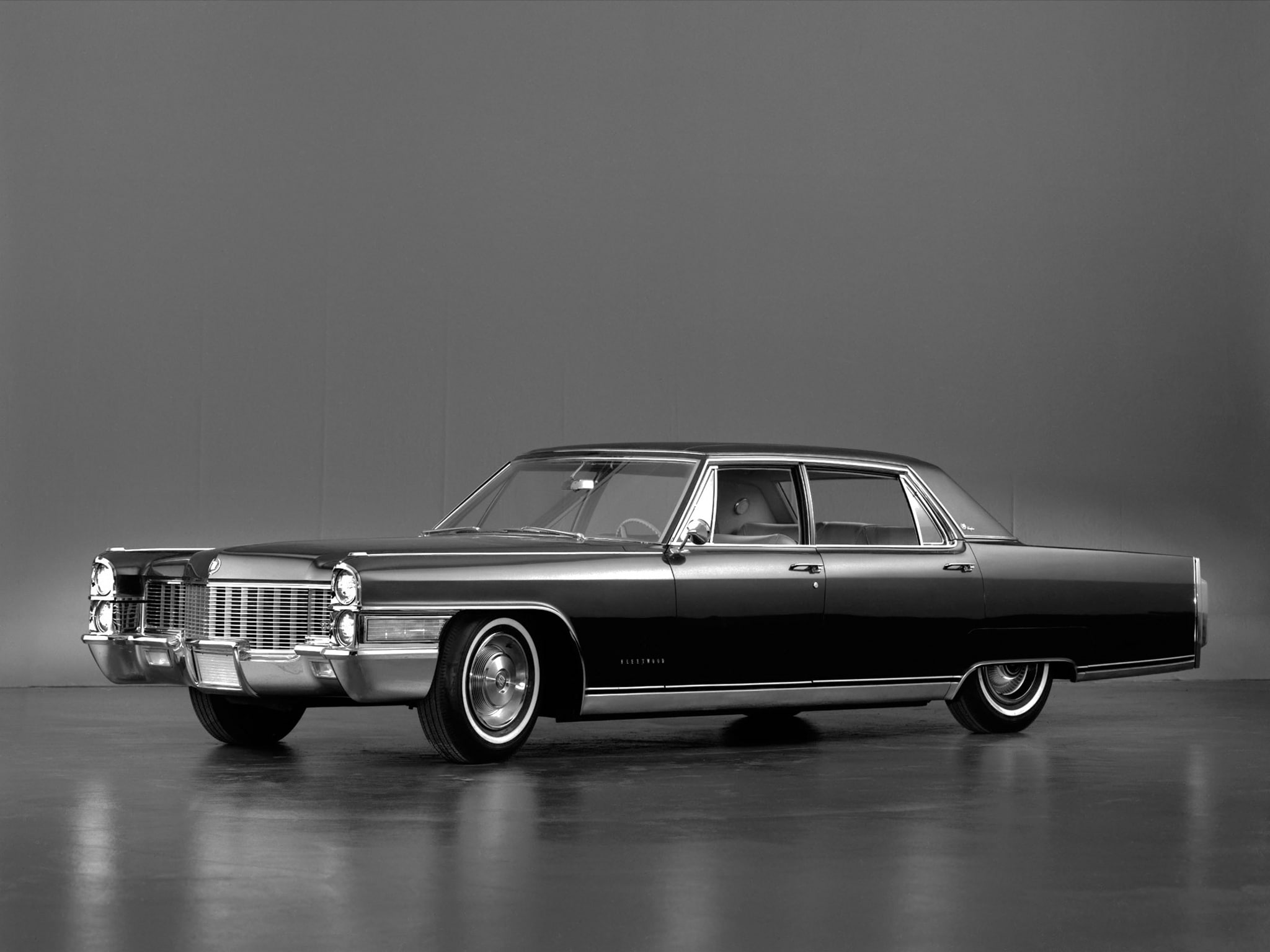 1080P, Sixty Special Brougham, 1965, the front, vintage, sedan, black, background, Fleetwood, Cadillac, HD Wallpaper