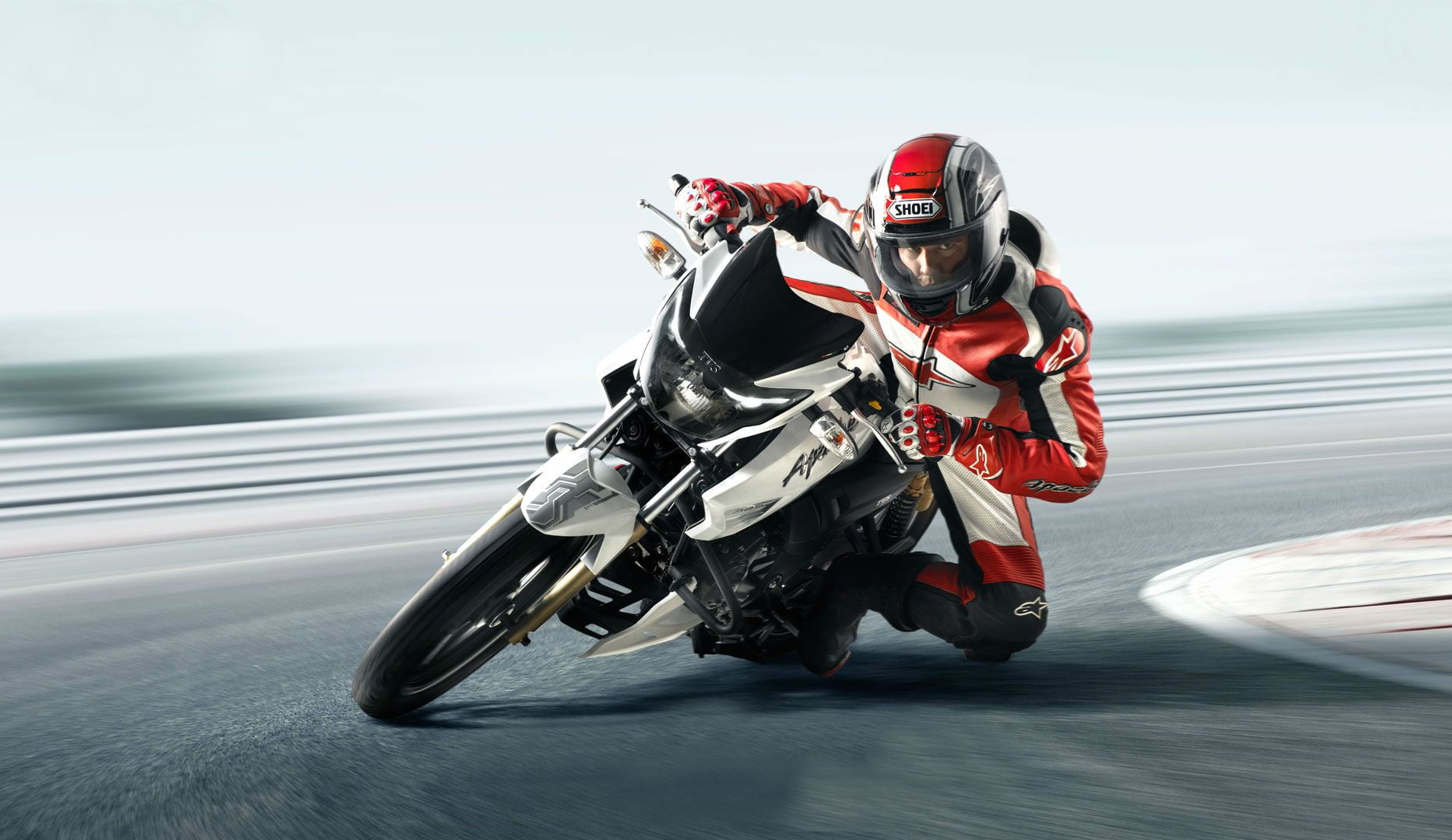one person, abs, helmet, motion, white, road, transportation, Motorcycles, sea, headwear, motorcycle, tvs, ride, crash helmet, speed, 2012, blurred motion, HD Wallpaper