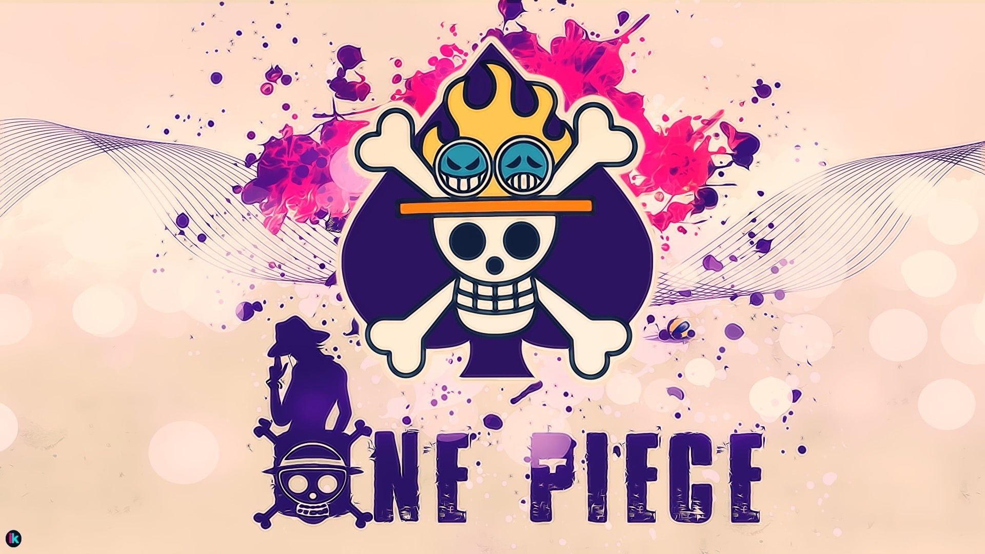 skull, 1080P, pirates, One Piece, HD Wallpaper