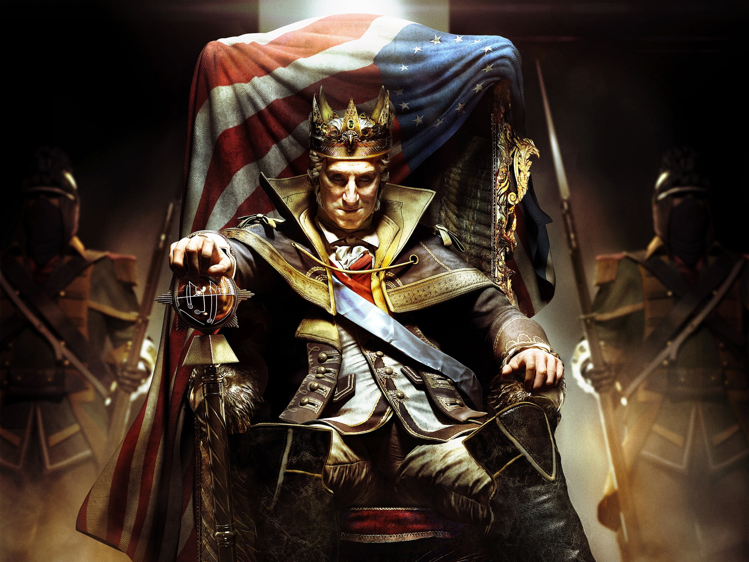 Assassin, iii, Creed, s, King, Tyranny, 2K, Washington, HD Wallpaper