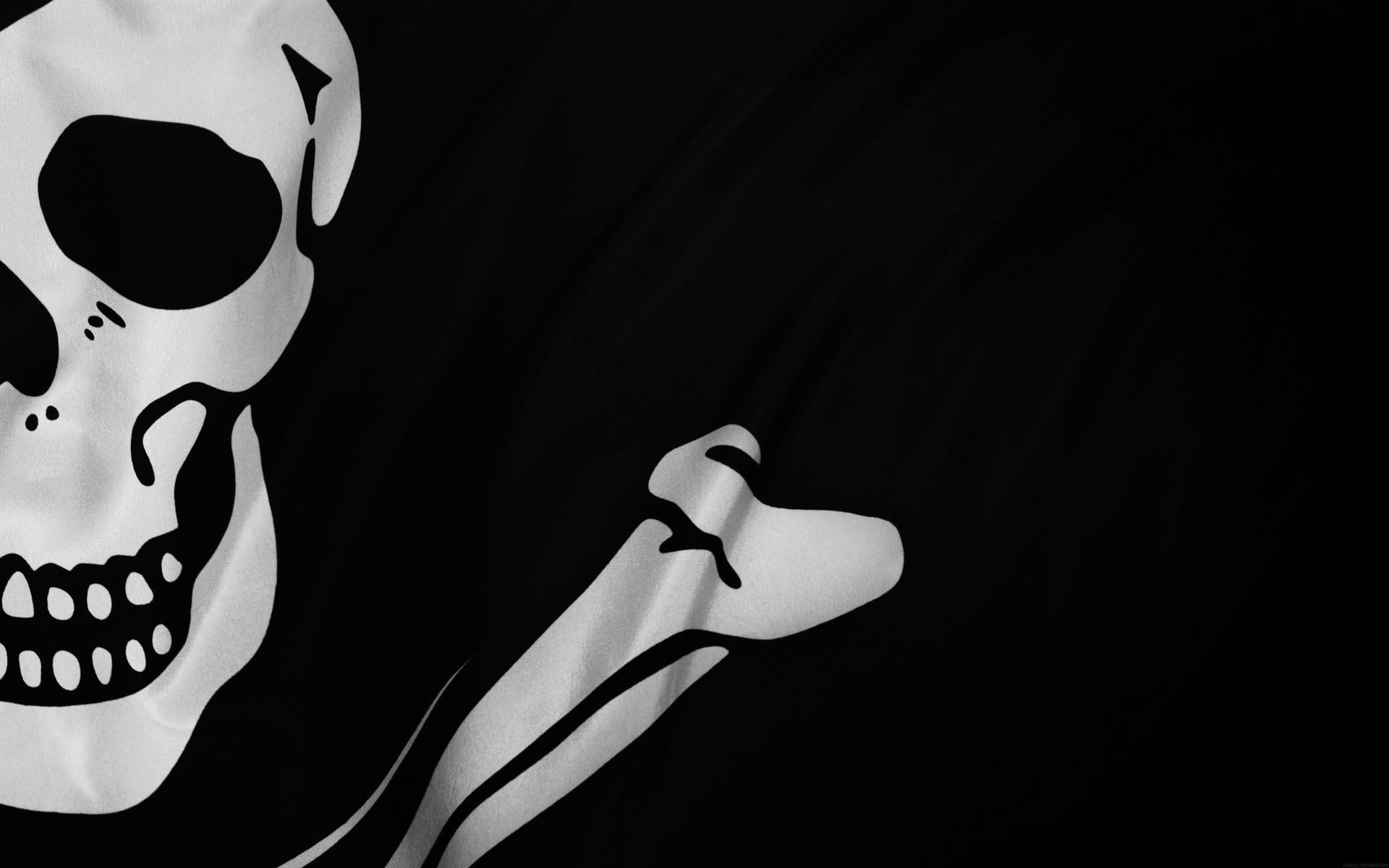 flag, grey, pirate, 1920x1200, digital art, skull, bone, head, textile, 1080P, printed, HD Wallpaper