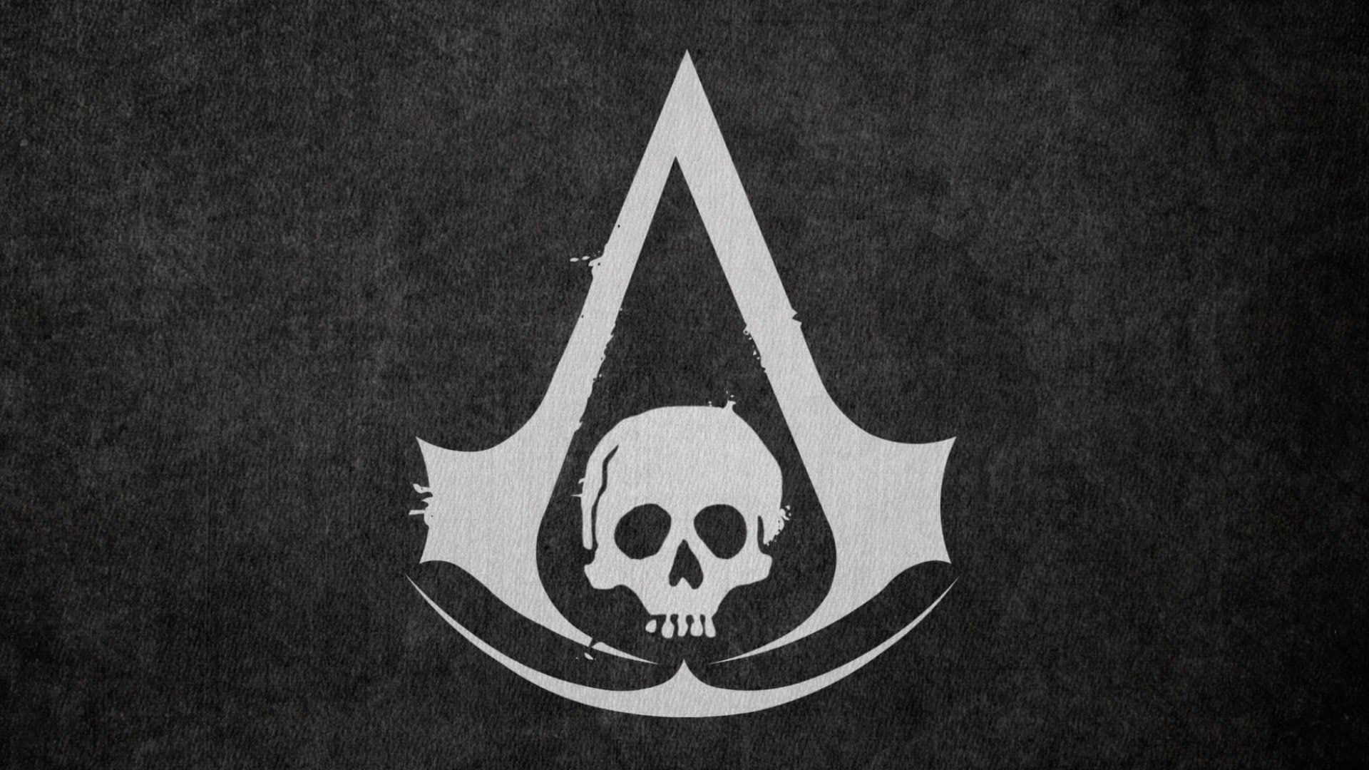 creed, logo, games, pirate, flag, video, black, assassins, 1080P, white, HD Wallpaper