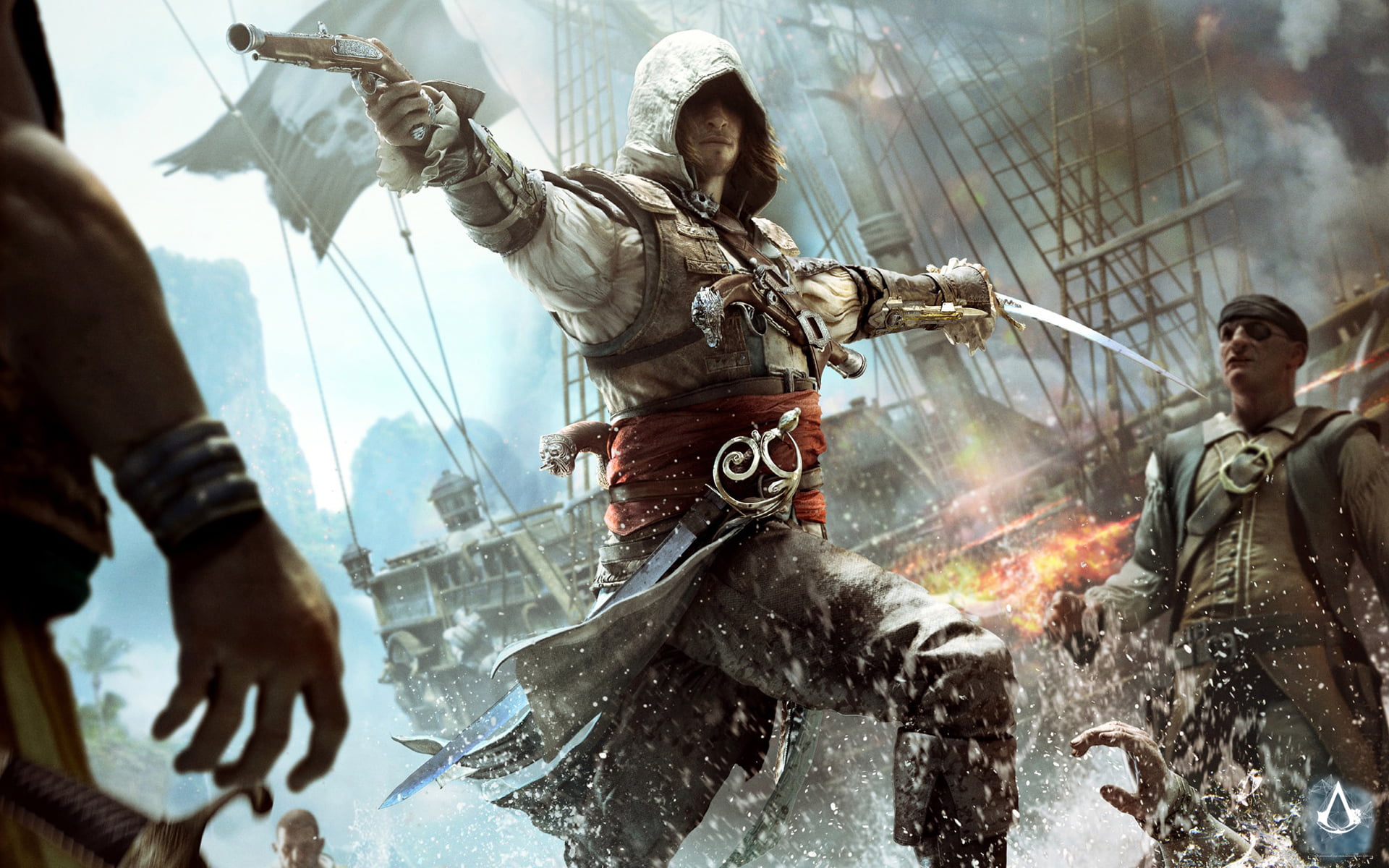gun, enjoyment, s, sport, assassin, fun, motion, travel, human arm, adult, young adult, editorial, sword, danger, real people, nature, outdoors, pirate, HD Wallpaper