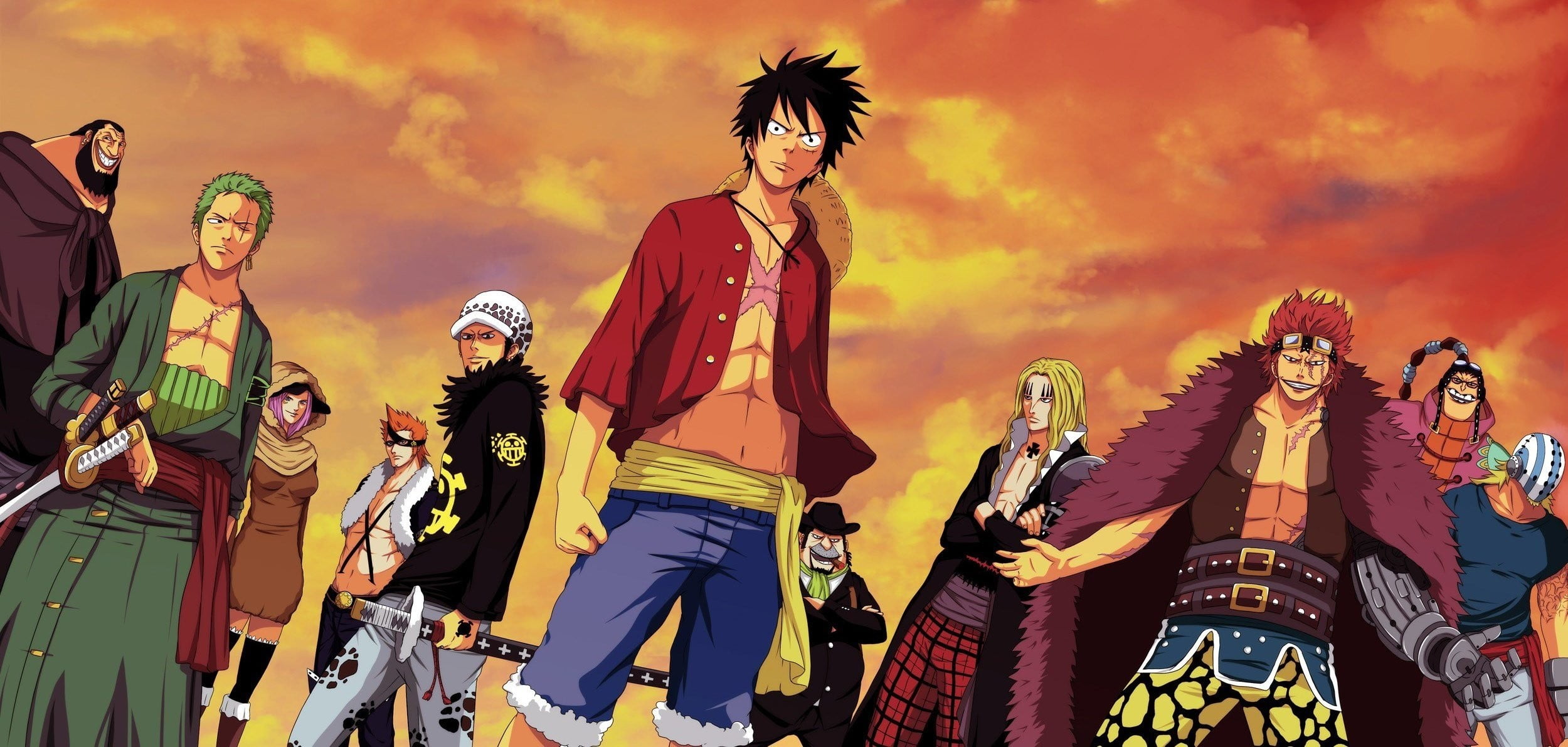 Roronoa Zoro, religion, group of people, still, celebration, piece, One Piece, The Worst Generation, nature, male likeness, outdoors, cloud - sky, human representation, HD Wallpaper