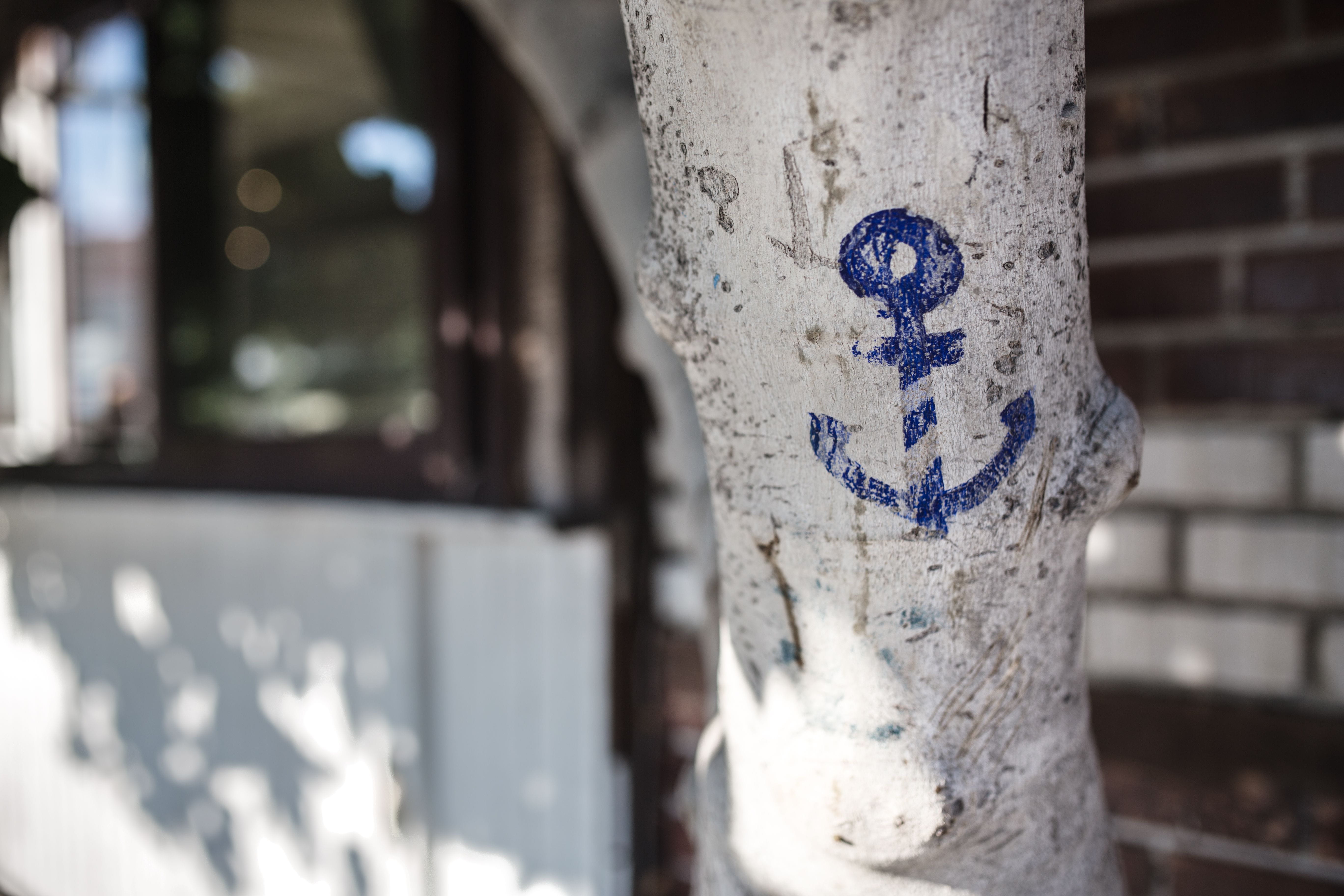 architecture, pole, single object, western script, focus on foreground, Bulgaria, dirty, 5K, outdoors, Anchor, wall - building feature, day, sign, text, HD Wallpaper