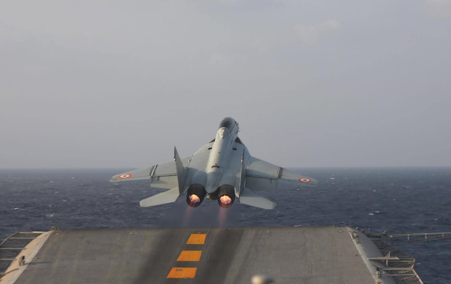 indian, Navy, ins vikramaditya, Mikoyan MiG, 720P, 29K, HD Wallpaper