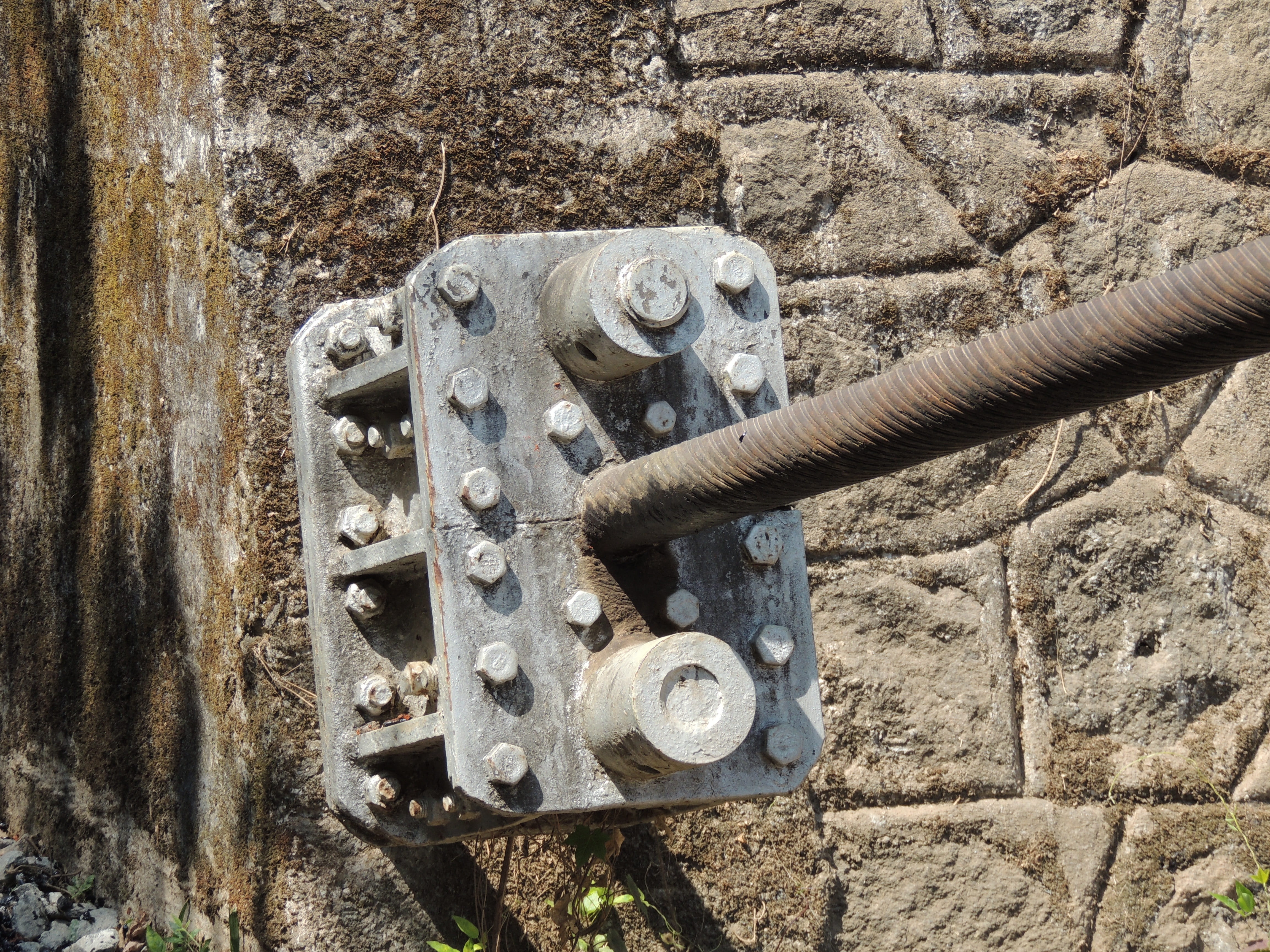 no people, nature, hanging bridge, rope, deterioration, day, nut - fastener, textured, close-up, metal, bolt, sunlight, rusty, outdoors, 4K, wall - building feature, HD Wallpaper