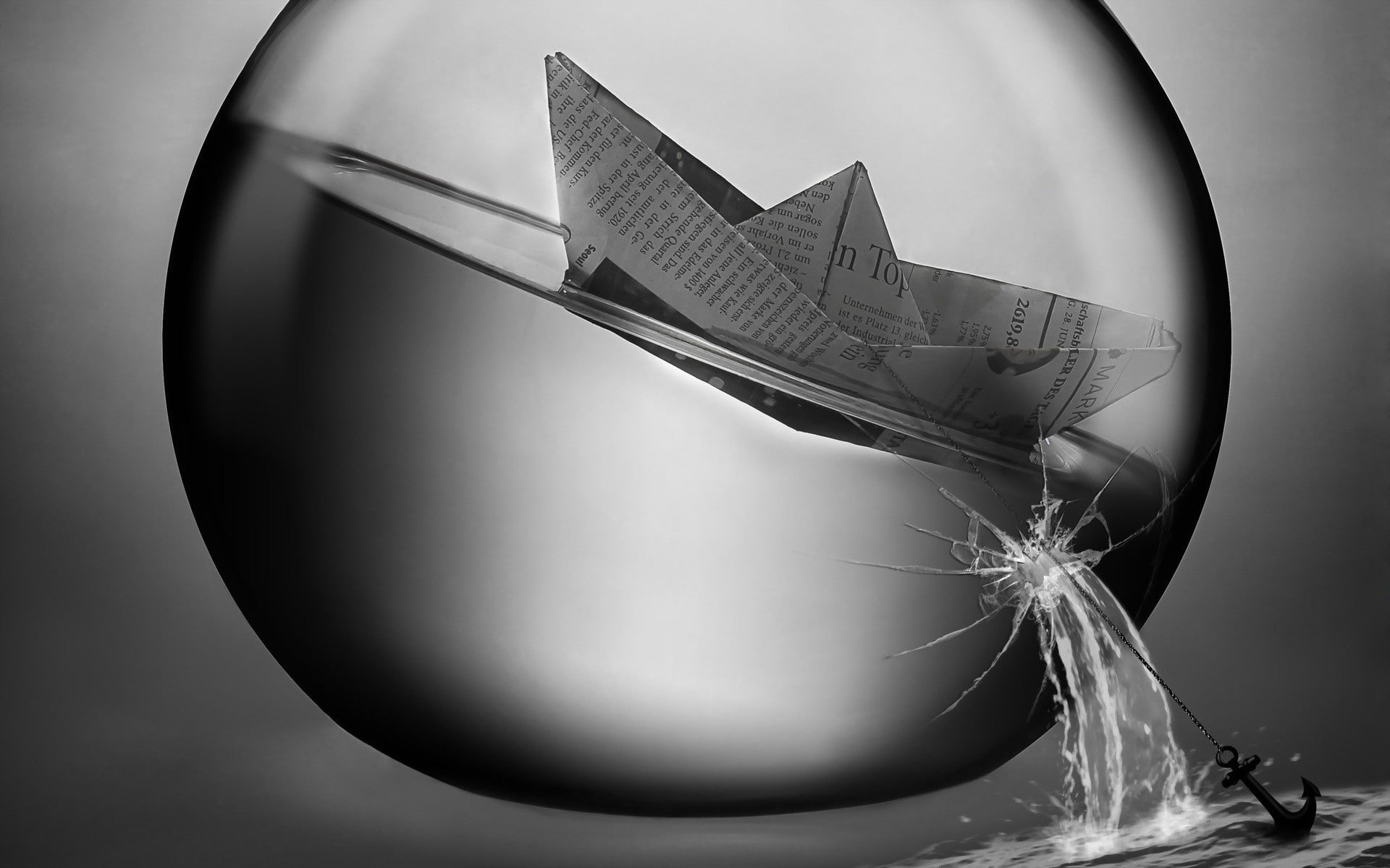 no people, water, studio shot, animal, animal wildlife, still life, gray, glass - material, food and drink, nature, container, single object, broken, close-up, HD Wallpaper