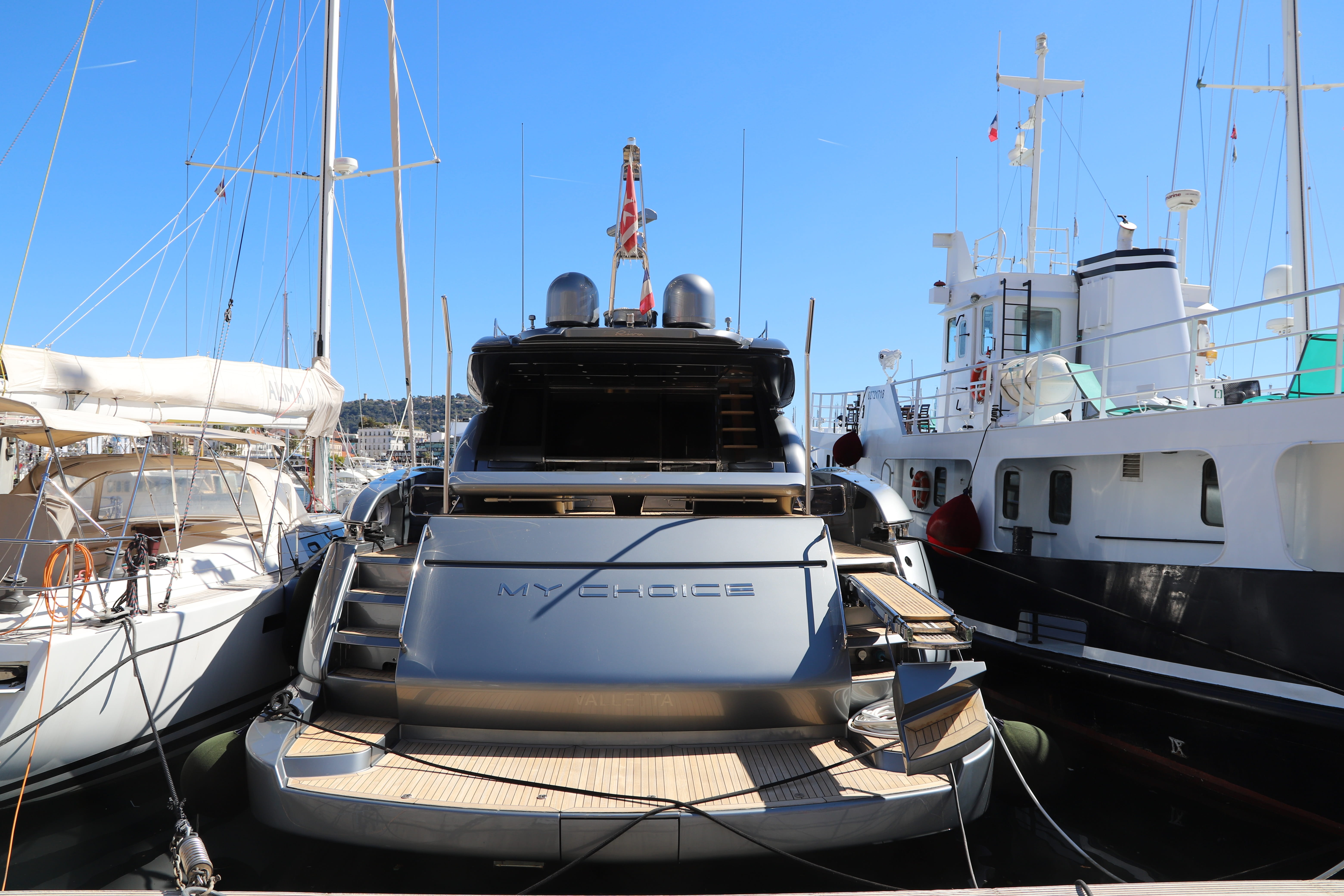 nautical vessel, 5K, transportation, body of water, harbor, craft, in the lap of luxury, travel, the french riviera, moored, pir, water, clear sky, the mediterranean sea, HD Wallpaper
