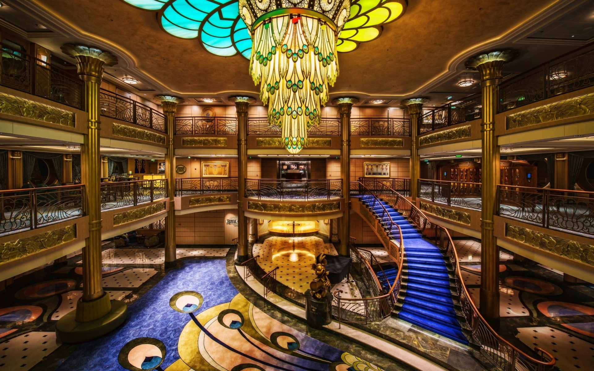 Cruise Ship, Disney Fantasy, Cruise Ships, Interior, 1080P, HD Wallpaper