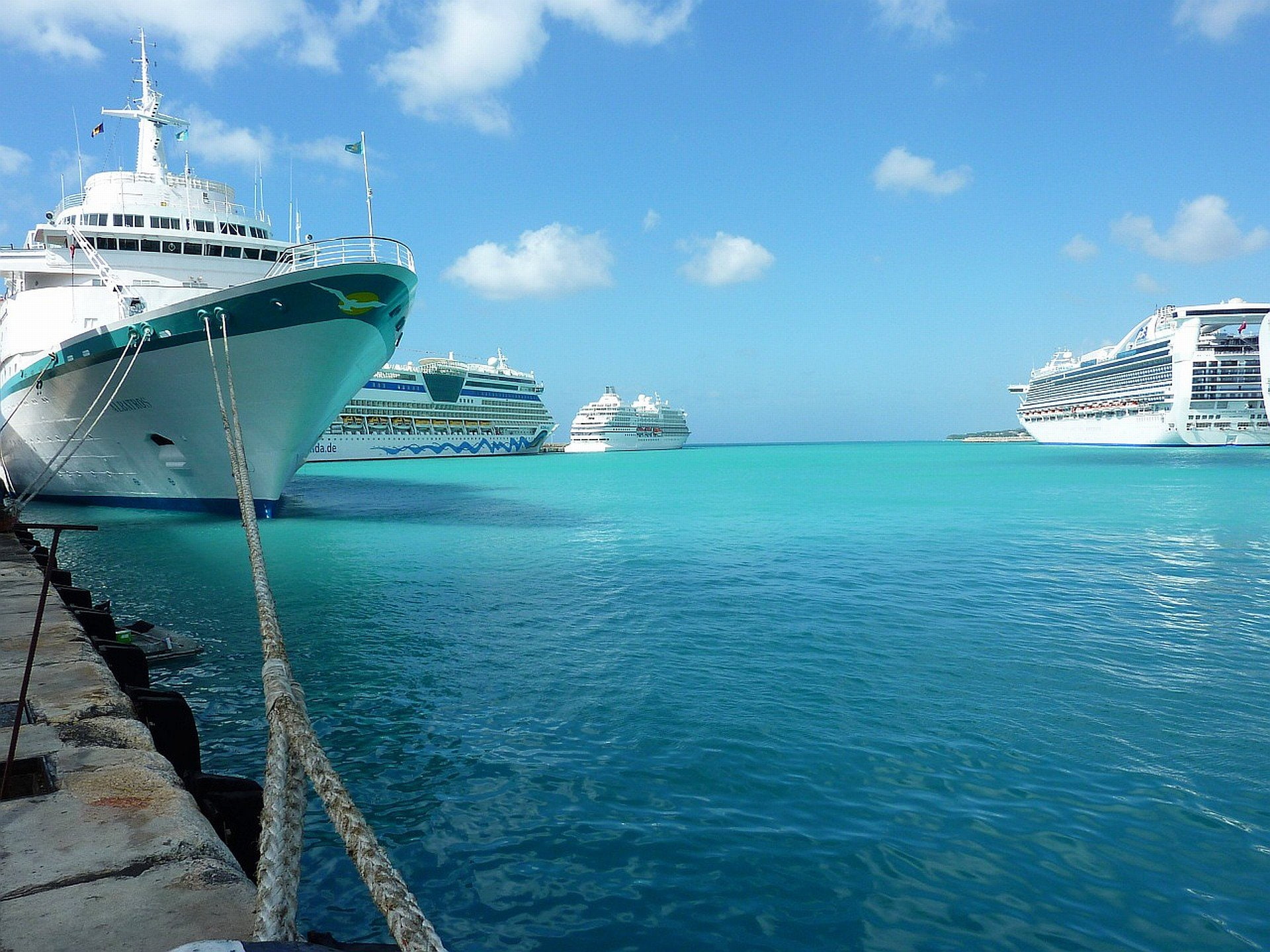 1080P, caribic, ships, barbados, albatros, water, bridgetown, port, HD Wallpaper
