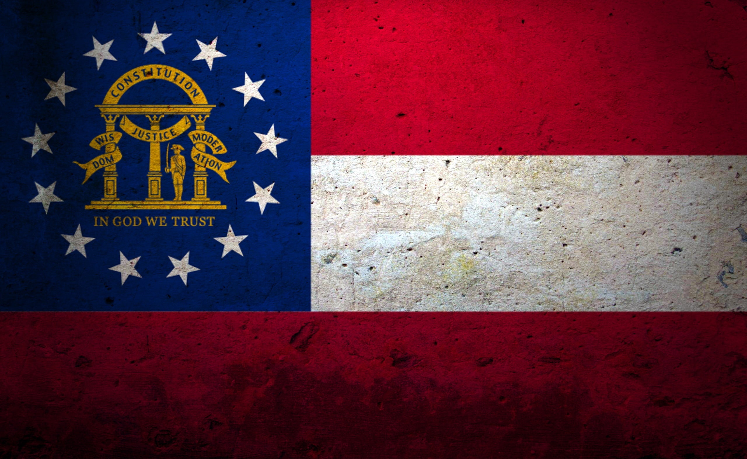 patriotism, sign, blue, building exterior, state, white, State), religion, belief, textured, Georgia, architecture, wall - building feature, city, red, HD Wallpaper