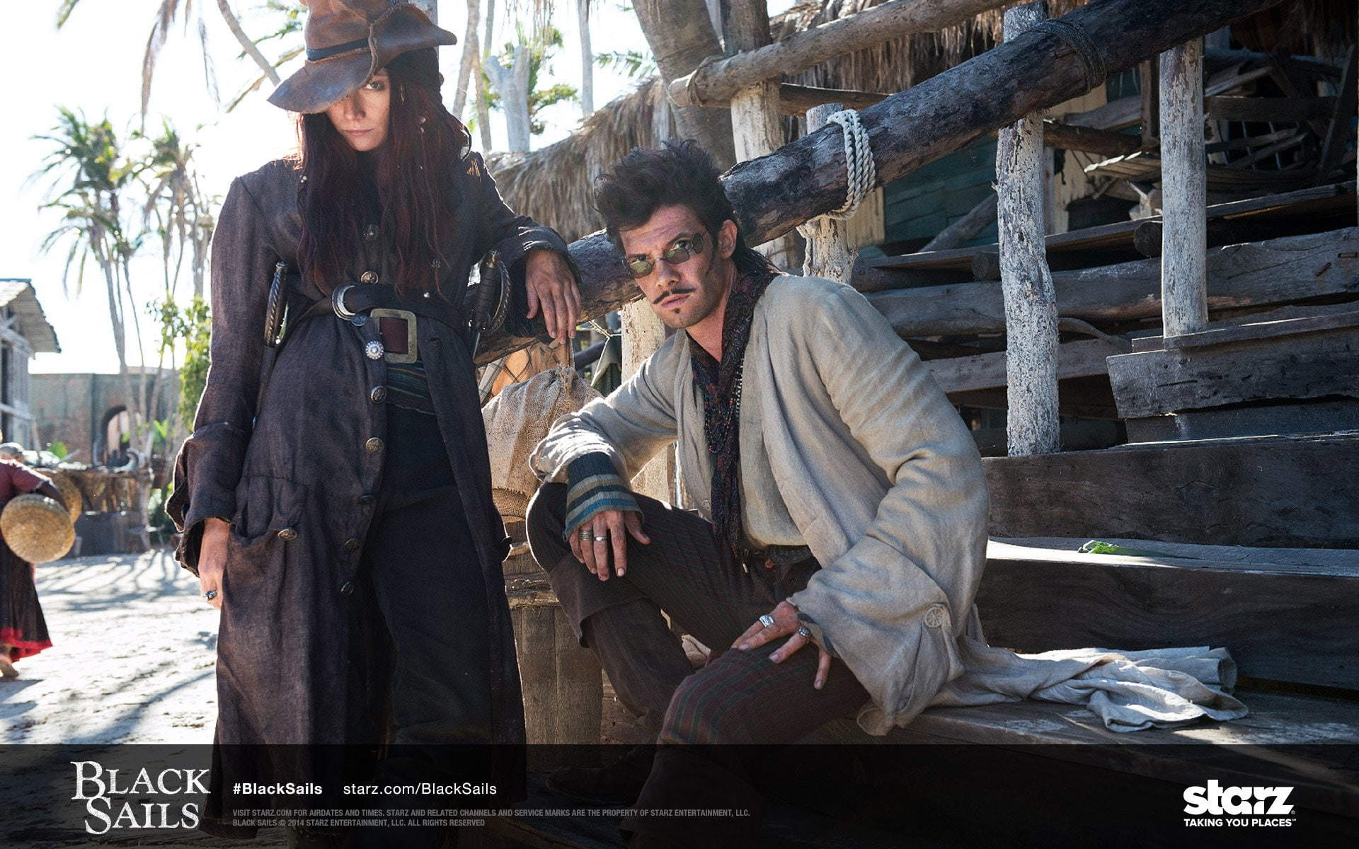 television, drama, 1080P, series, pirate, fantasy, sails, adventure, black, starz, pirates, HD Wallpaper
