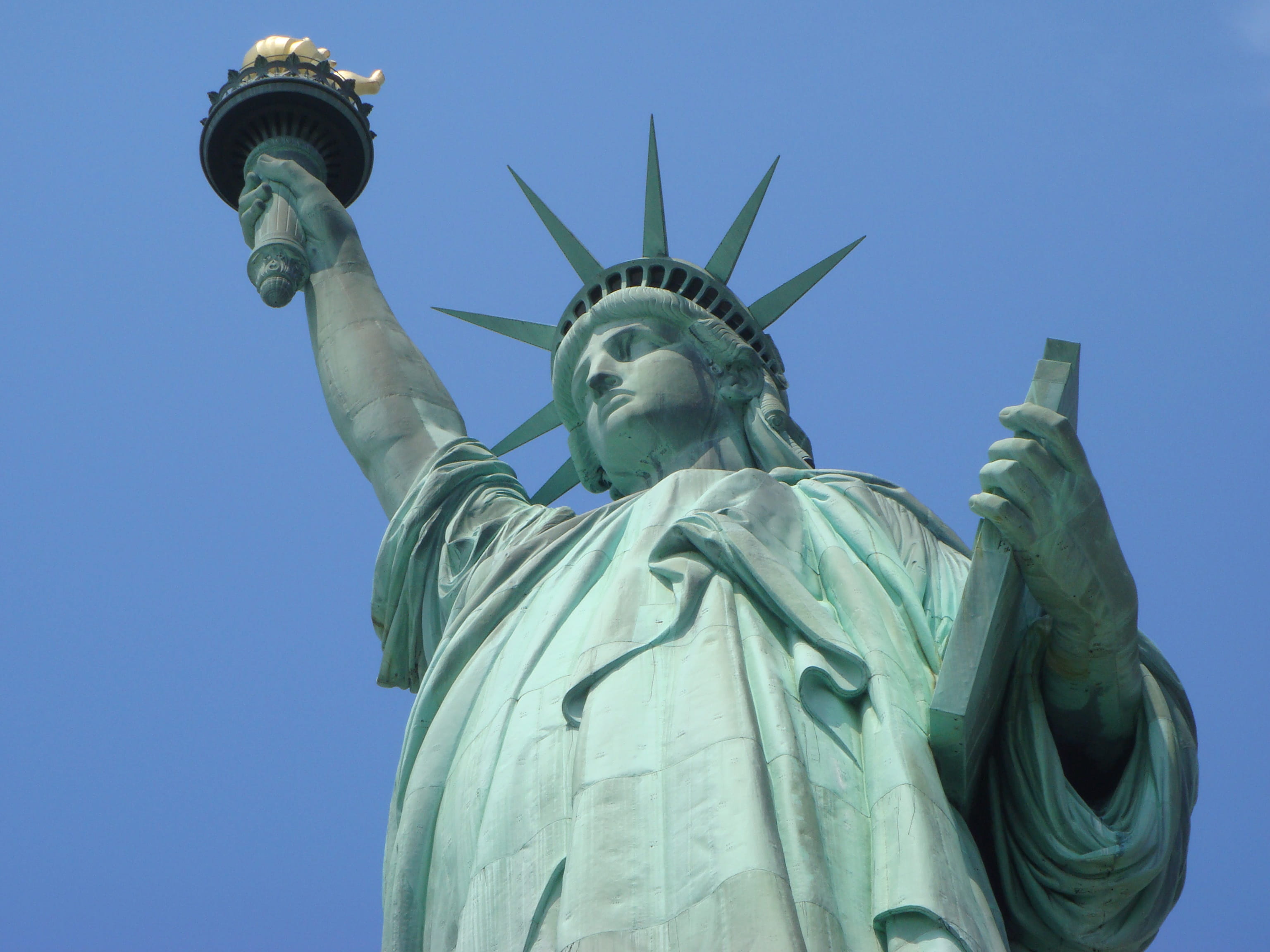 united states, nature, statue, manhattan, human representation, no people, travel, independence, female likeness, dom, art and craft, 2K, travel destinations, HD Wallpaper