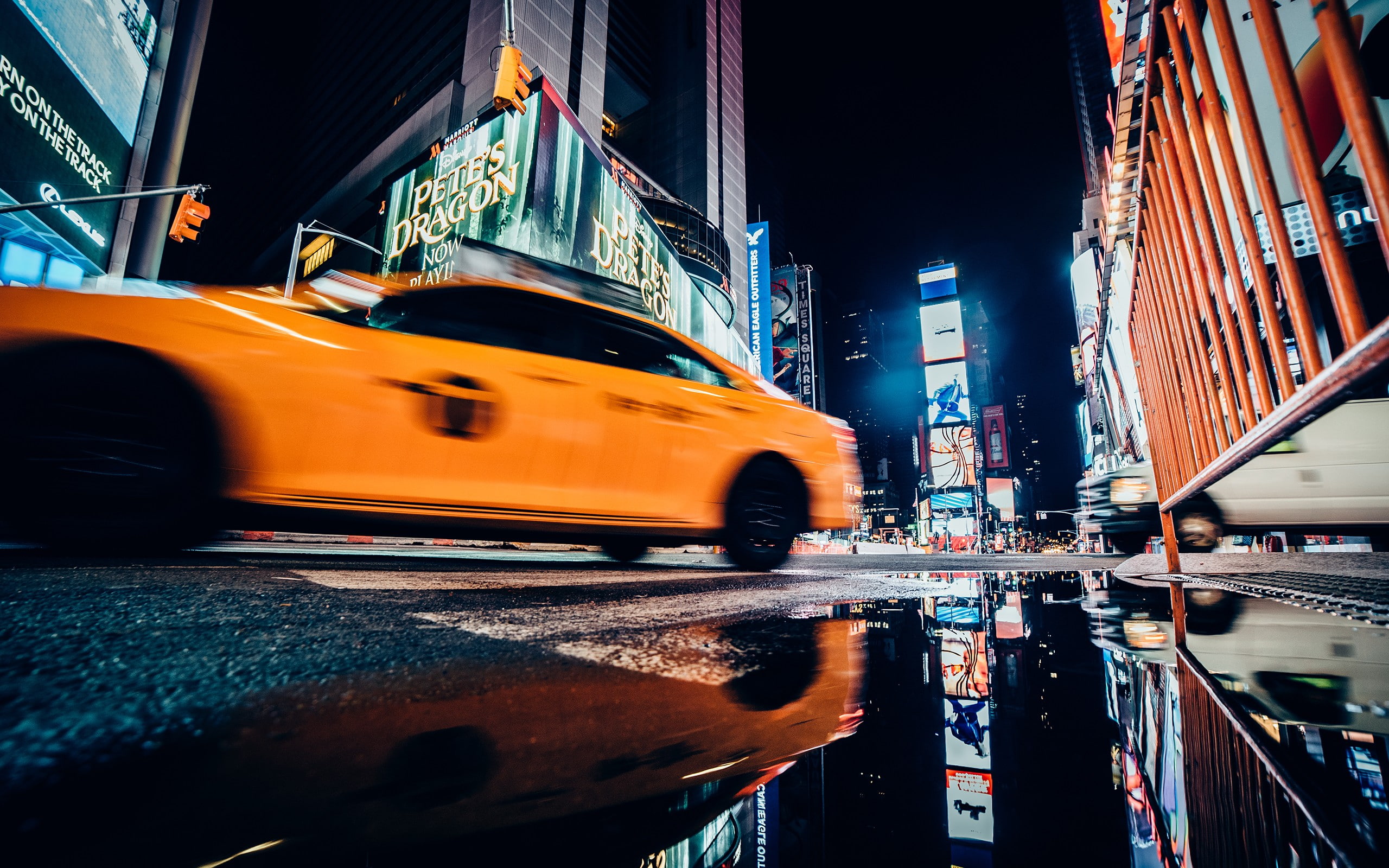 2K, Times Square, New York City, car, traffic, urban, USA, city, HD Wallpaper